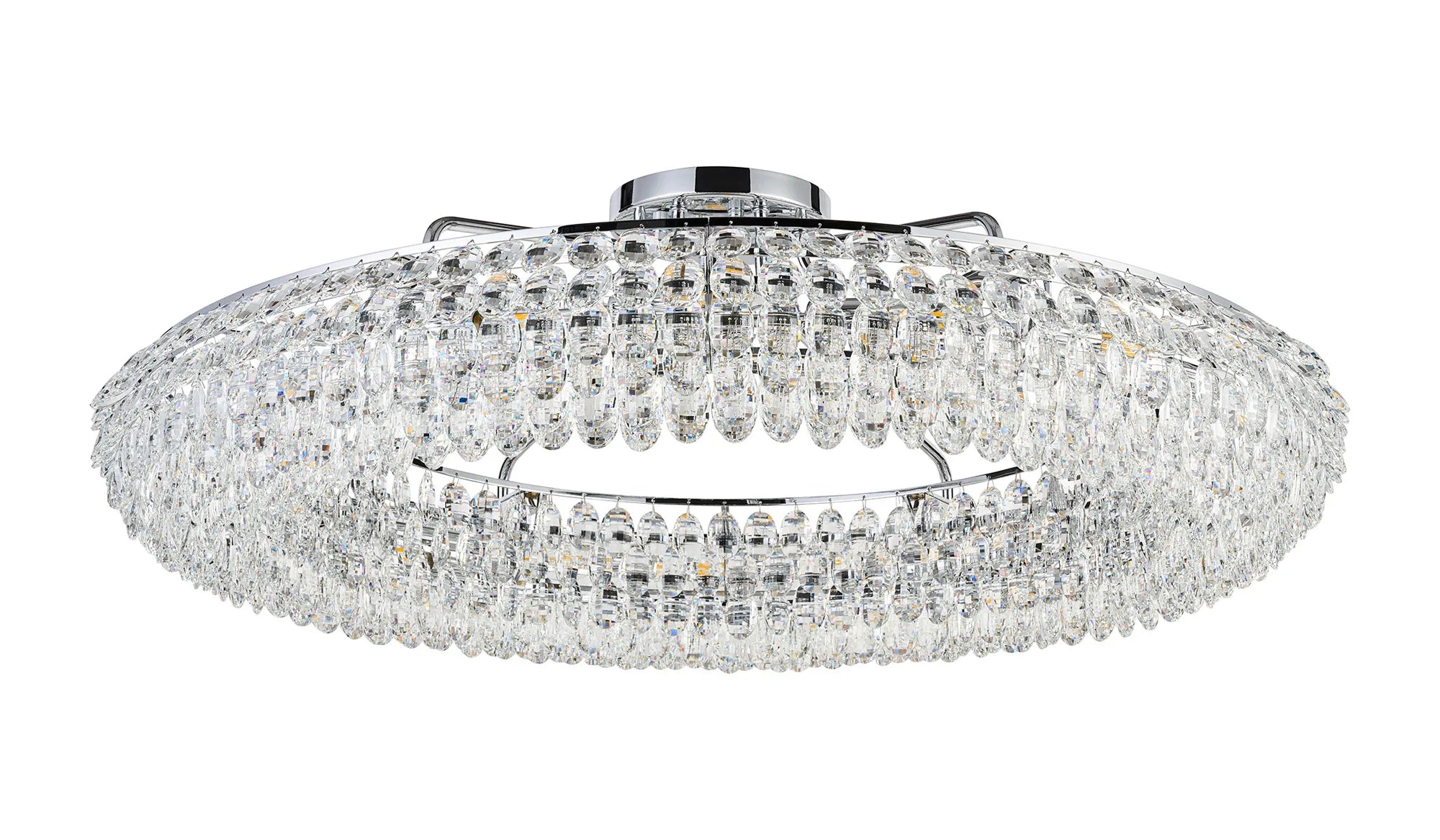 Consten Semi Flush Ring Ceiling Light Fixture with E14 Socket - Perfect for Bedroom, Hallway & Small Space Lighting