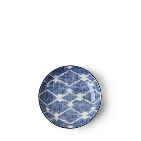 Premium Miya Aizome Hishi Sauce Dish - Authentic Japanese Ceramic Soy Sauce Plate - Perfect for Sushi, Dumplings & Asian Dining Tableware