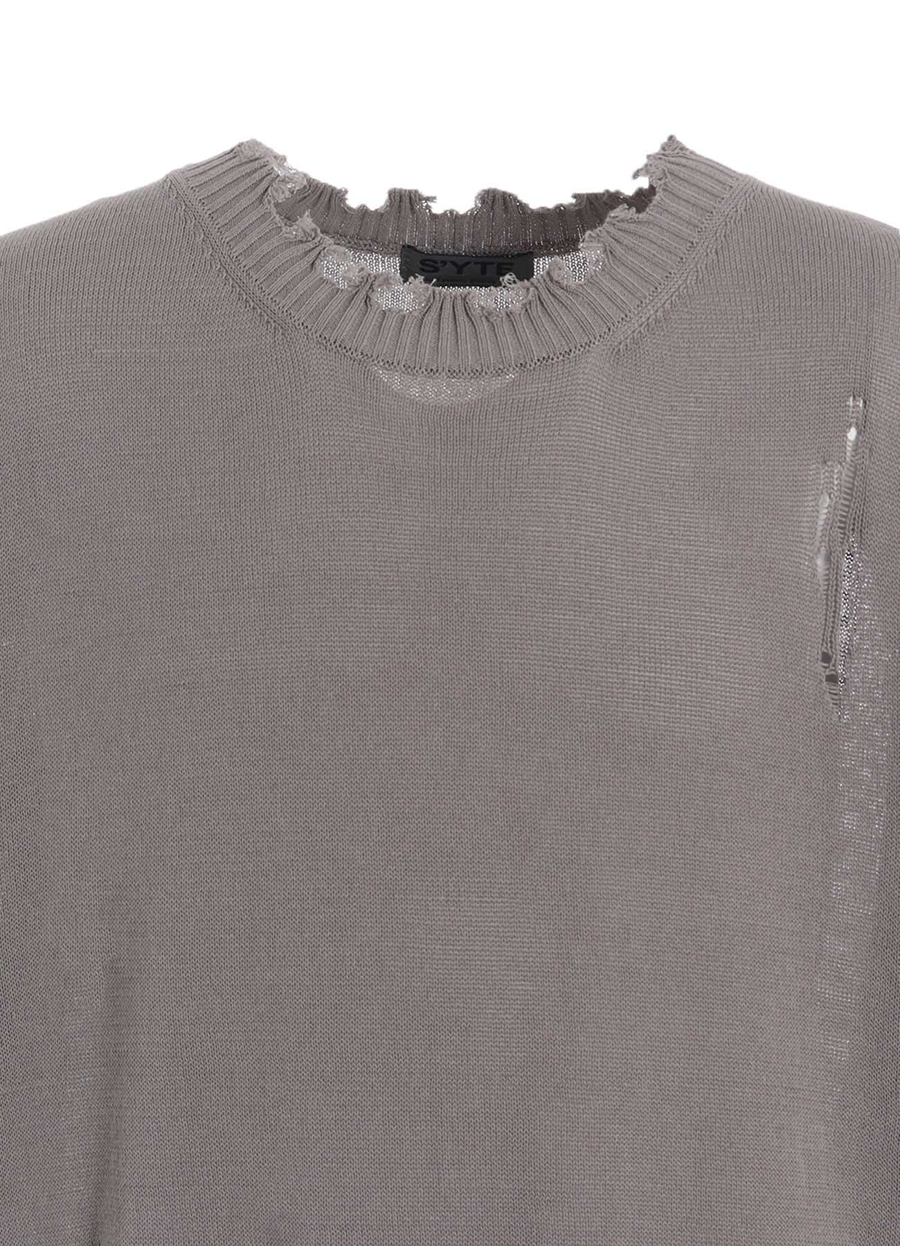 Compact Twist 10g Damaged Knitted Pullover - Lightweight & Stylish Women's Sweater for Casual Wear & Layering