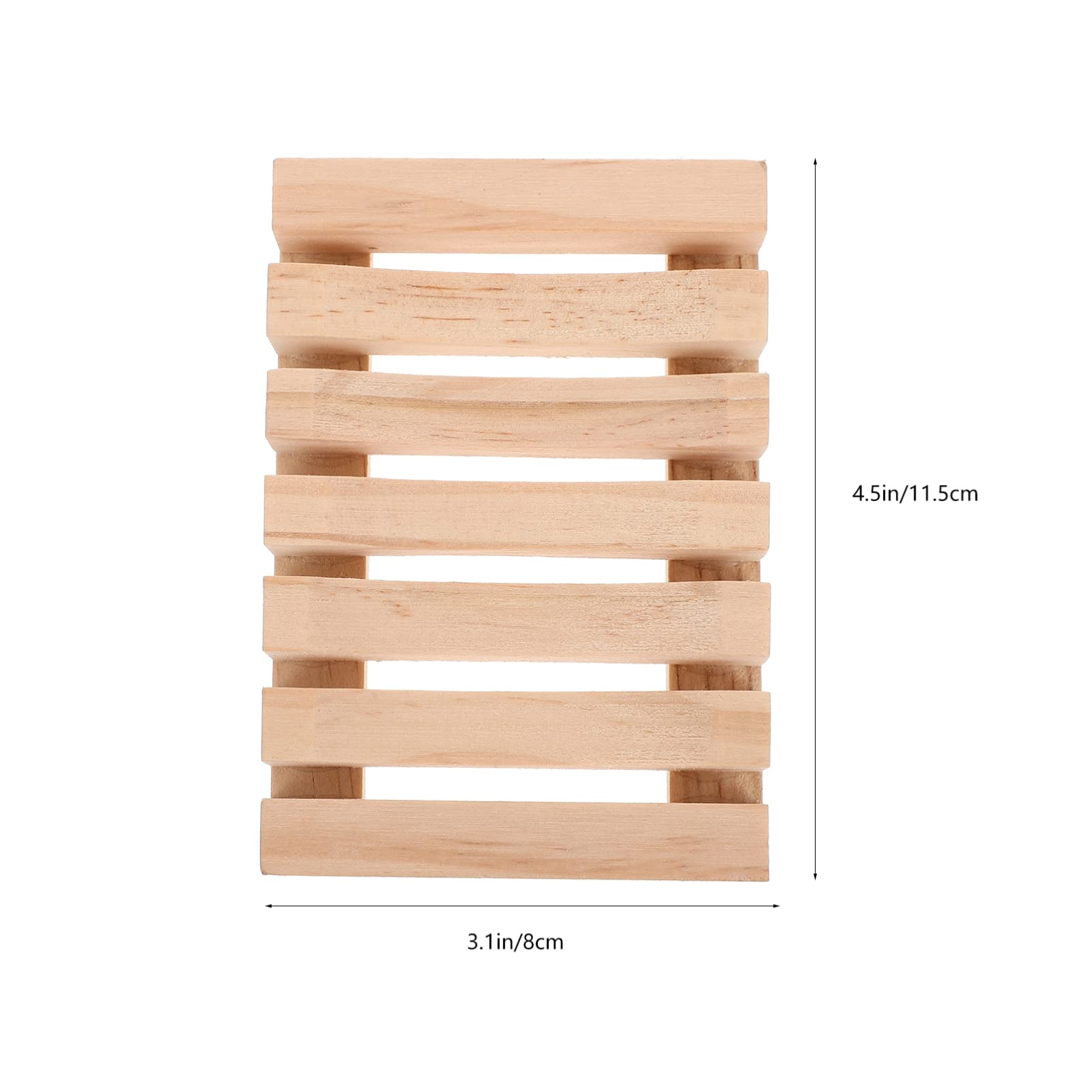 **Cabilock 3-Piece Wooden Soap Dish Set - Natural Rustic Wood Soap Holder for Sink, Shower & Bath - Hollow Pallet Board Design for Drainage - Perfect for Travel & Home Decor**