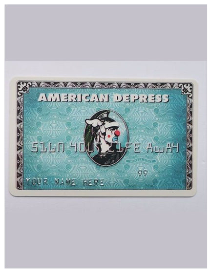 D*FACE American Depress Credit Card - Punk Rock Style Wallet Accessory for Concerts & Nightlife
