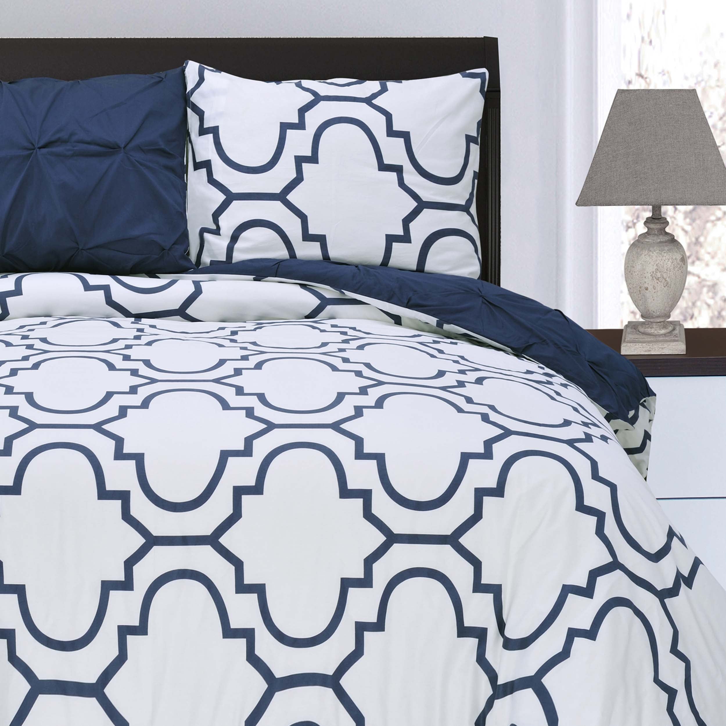 Premium Valencia Cotton Duvet Cover & Pillow Sham Set - Soft, Breathable 100% Cotton Bedding Set for Queen/King Size - Perfect for Cozy Bedrooms, Guest Rooms & Luxury Hotels
