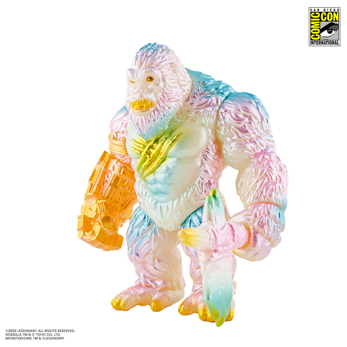 Godzilla vs Kong: The New Empire Kong Soft Vinyl Collectible Figure - Cherry Blossom Glow in The Dark Edition - Perfect for Movie Fans, Anime Collectors & Home Decor Display