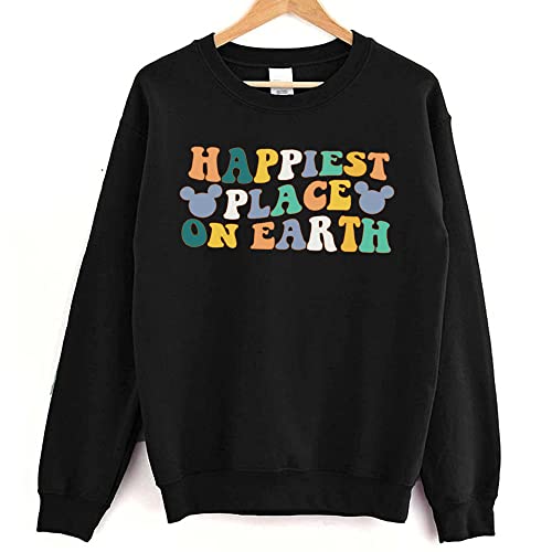 Disney Inspired Colorful Vacation Sweatshirt - Kids, Toddler & Baby Matching Family Hoodie for Theme Parks, Travel & Cozy Outings