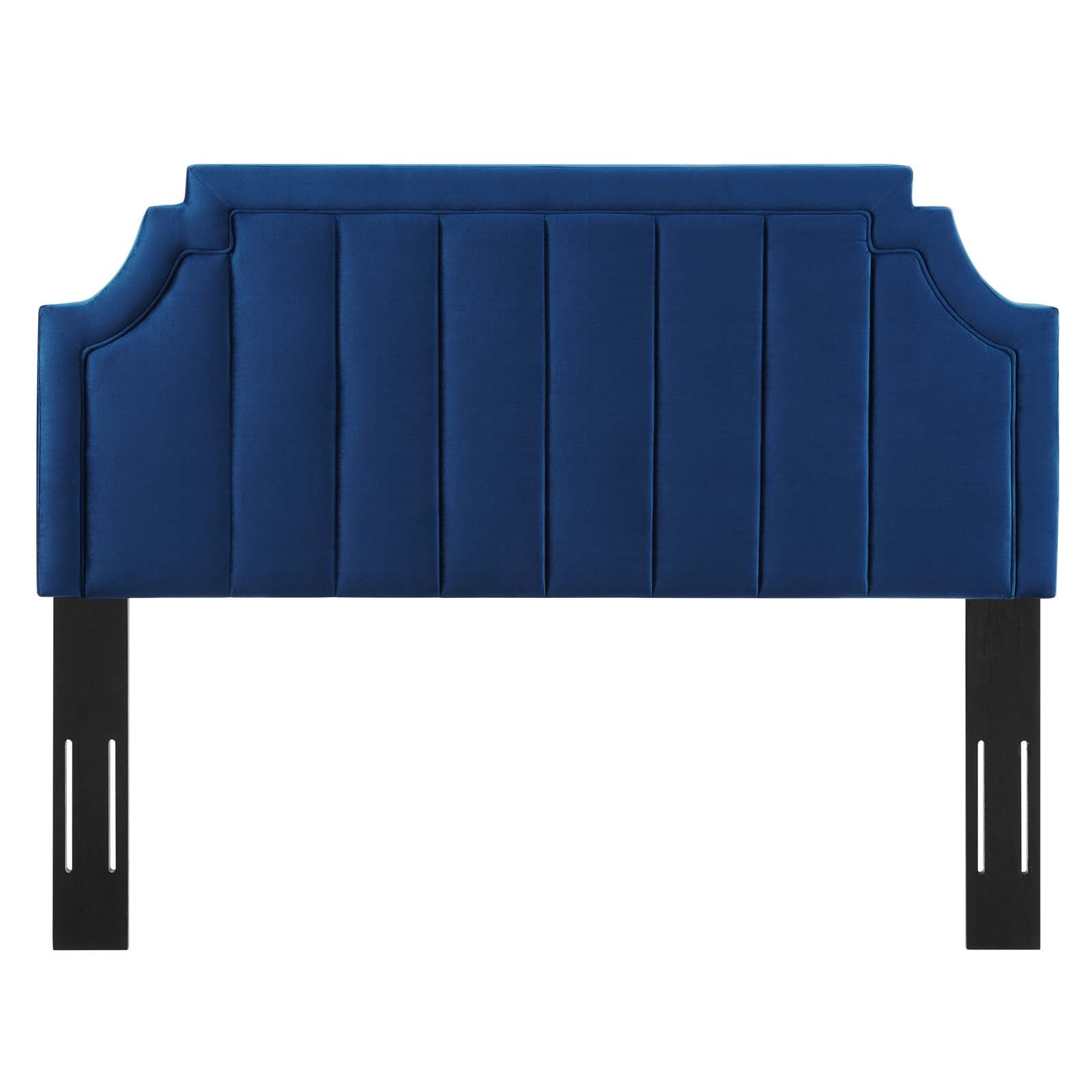 Alyona Channel Tufted Performance Velvet Headboard - Queen Size Upholstered Bed Headboard with Nailhead Trim - Perfect for Bedroom Decor & Luxury Master Suite Upgrade