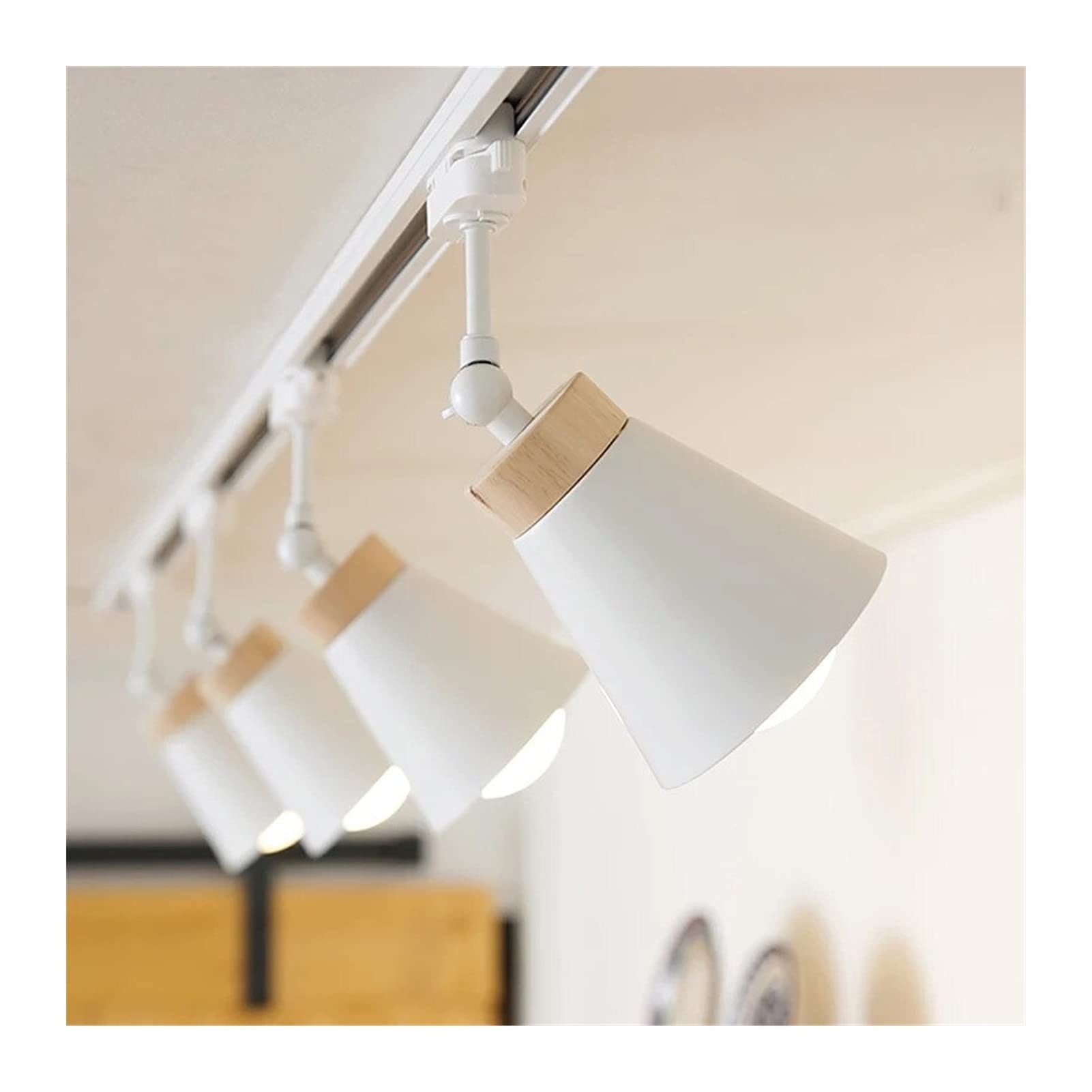 E27 LED Track Light Fixture - Adjustable Rail Spotlights for Clothing Store Ceiling Lighting | Modern Bulb Fixtures for Retail Display & Home Decor