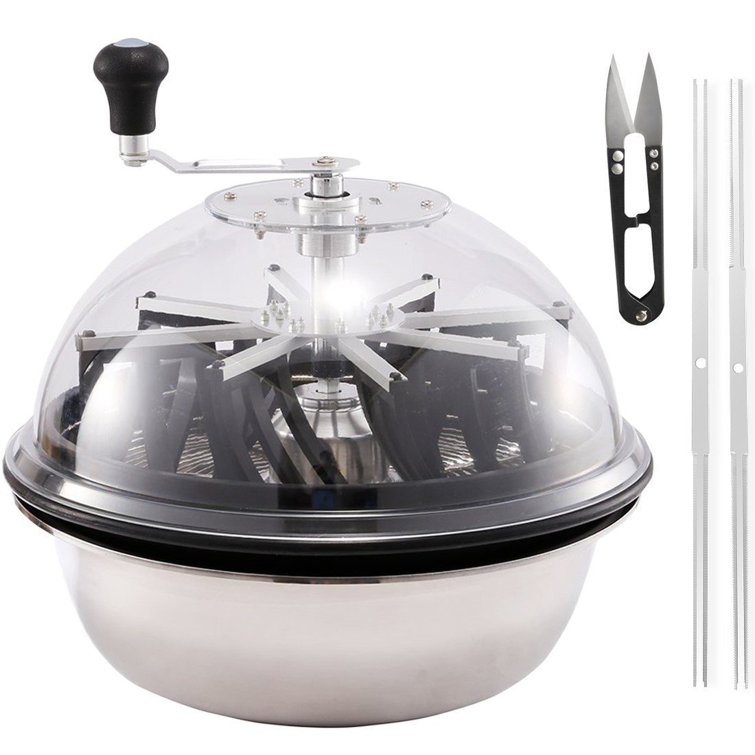 iPower 19 Inch Leaf Bowl Trimmer Machine - Upgraded Sharp Gears & Stainless Steel Blades for Efficient Plant Bud Trimming, Includes Hand Pruner - Perfect for Home Gardening, Hydroponics, and Herbal Processing