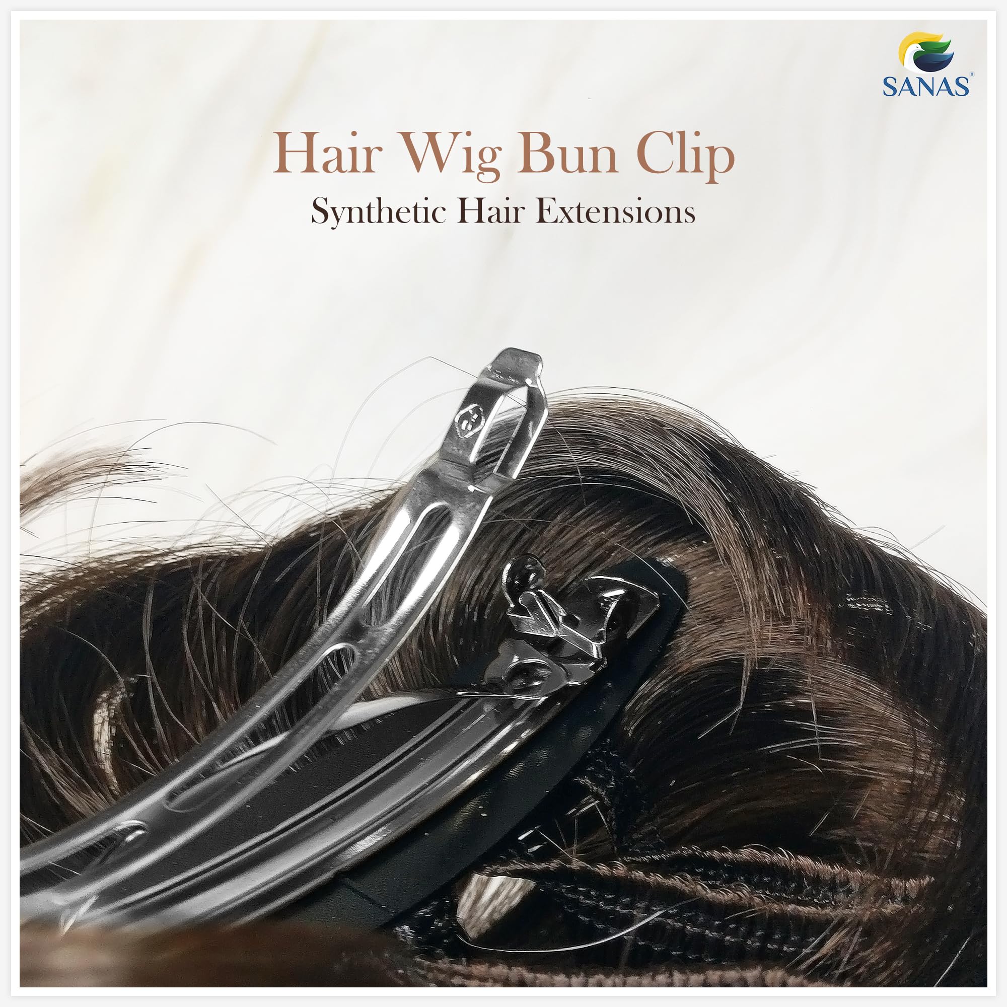 1PC Brown Synthetic Hair Extensions & Hair Bun for Women - Clip-in Faux Bun Wig for Updos, Ponytails & Special Occasions
