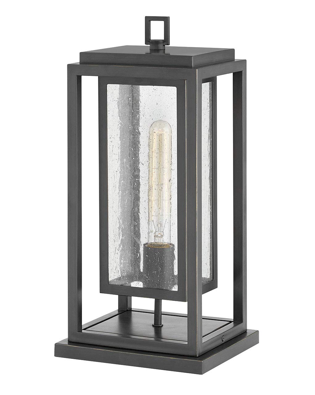Hinkley Republic Collection 12V 3.5W LED Low Voltage Outdoor Pier Mount Lantern - Oil Rubbed Bronze Finish for Patio, Garden & Waterfront Lighting