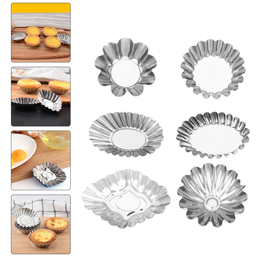 Hemoton 18-Pack Stainless Steel Egg Tart Molds - Mini Tart Pans & Cupcake Baking Tins for Home Bakers - Perfect for Egg Tarts, Mini Pies, and Dessert Cups (Kitchen & Party Use)