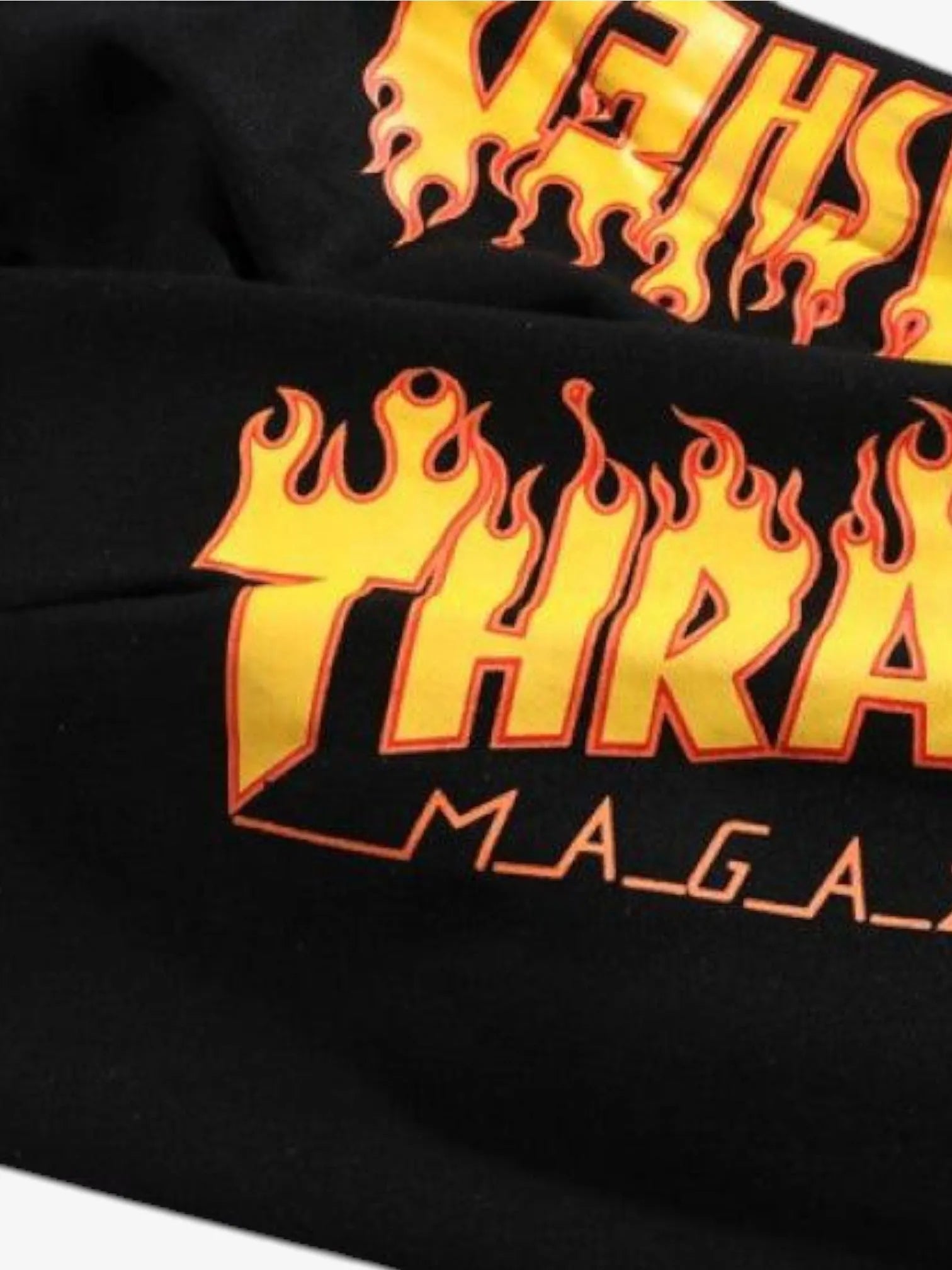 Thrasher Flame Black Sweatpants for Men - Comfortable Joggers for Skateboarding, Streetwear & Casual Wear
