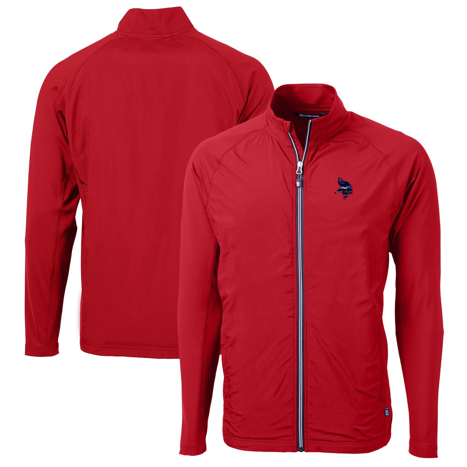 Cutter & Buck Men's NFL Adapt Eco Knit Full-Zip Jacket - Lightweight Performance Pullover for Football Fans, Outdoor Activities & Casual Wear