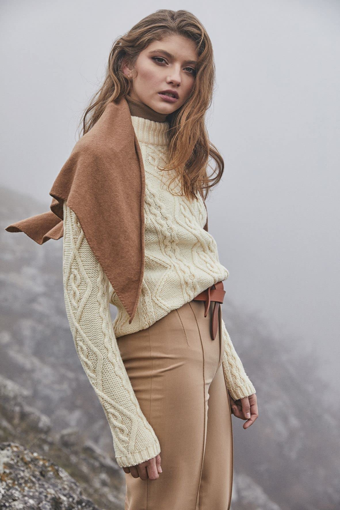 SAOL Women's Wool Sweater - Irish Cable Knit Jumper for Winter Warmth | Cozy Fall & Winter Fashion, Casual Outfits, Office Wear