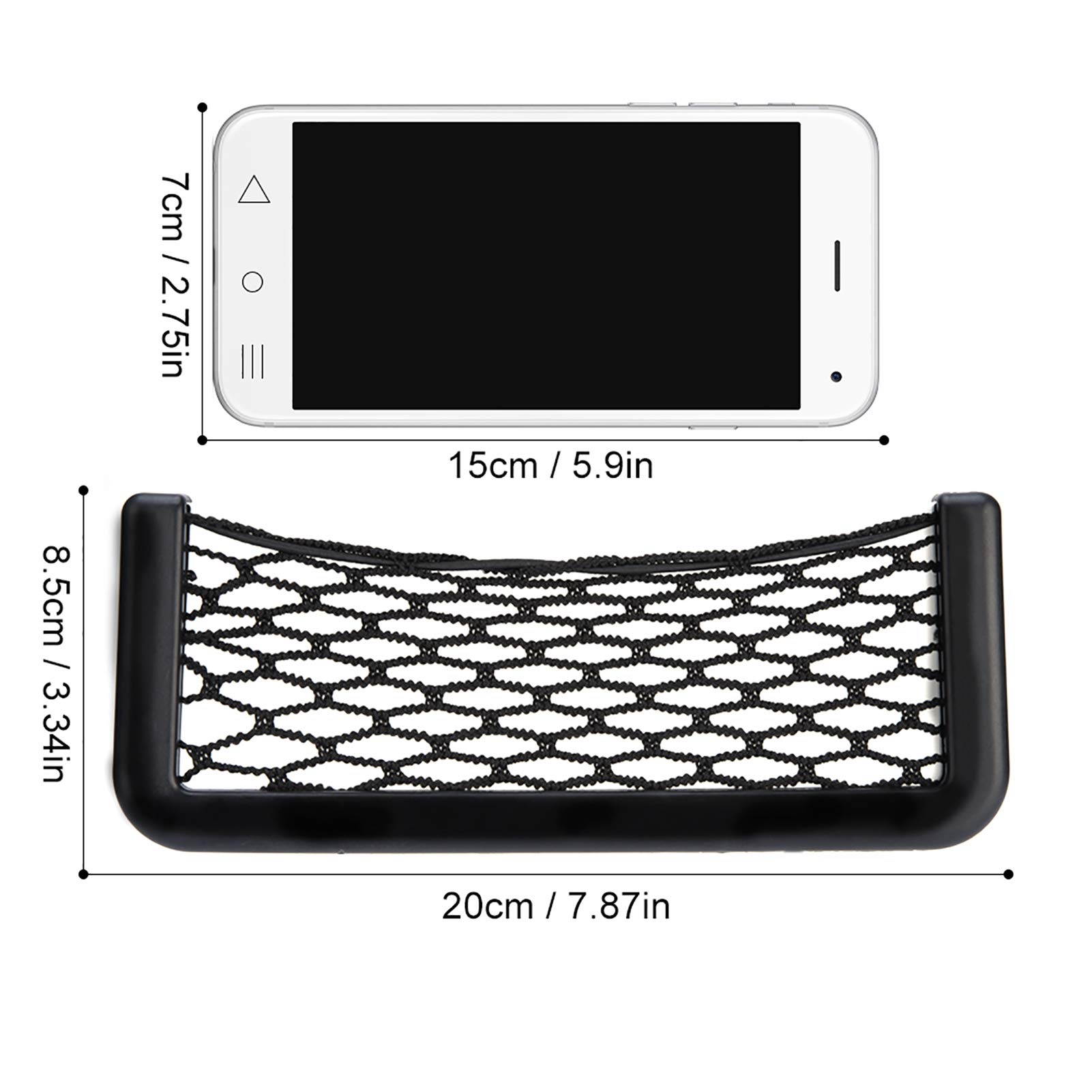 Universal Car Seat Side Storage Net Bag - Car Organizer for Purse, Phone, Keys, Cards & Receipts - Multi-Pocket Vehicle Accessory for Sedans, SUVs & Trucks - Perfect for Road Trips, Commuting & Daily Driving