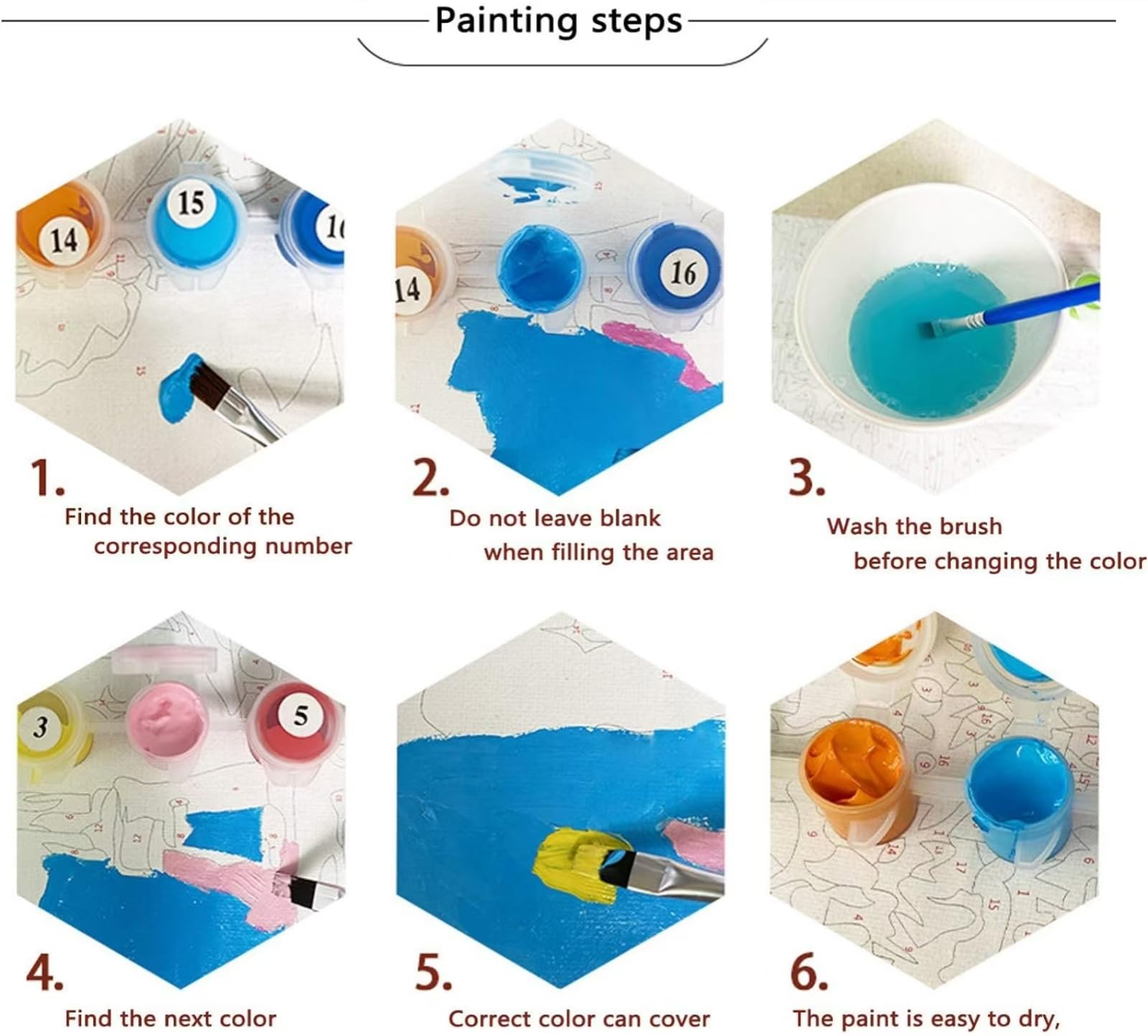 Starry Night Paint by Numbers Kit for Adults - Beginner-Friendly Moon Acrylic Painting on Canvas, DIY Oil Painting Kit (16x20 Inch) - Perfect Gift & Home Wall Decor for Relaxation & Stress Relief