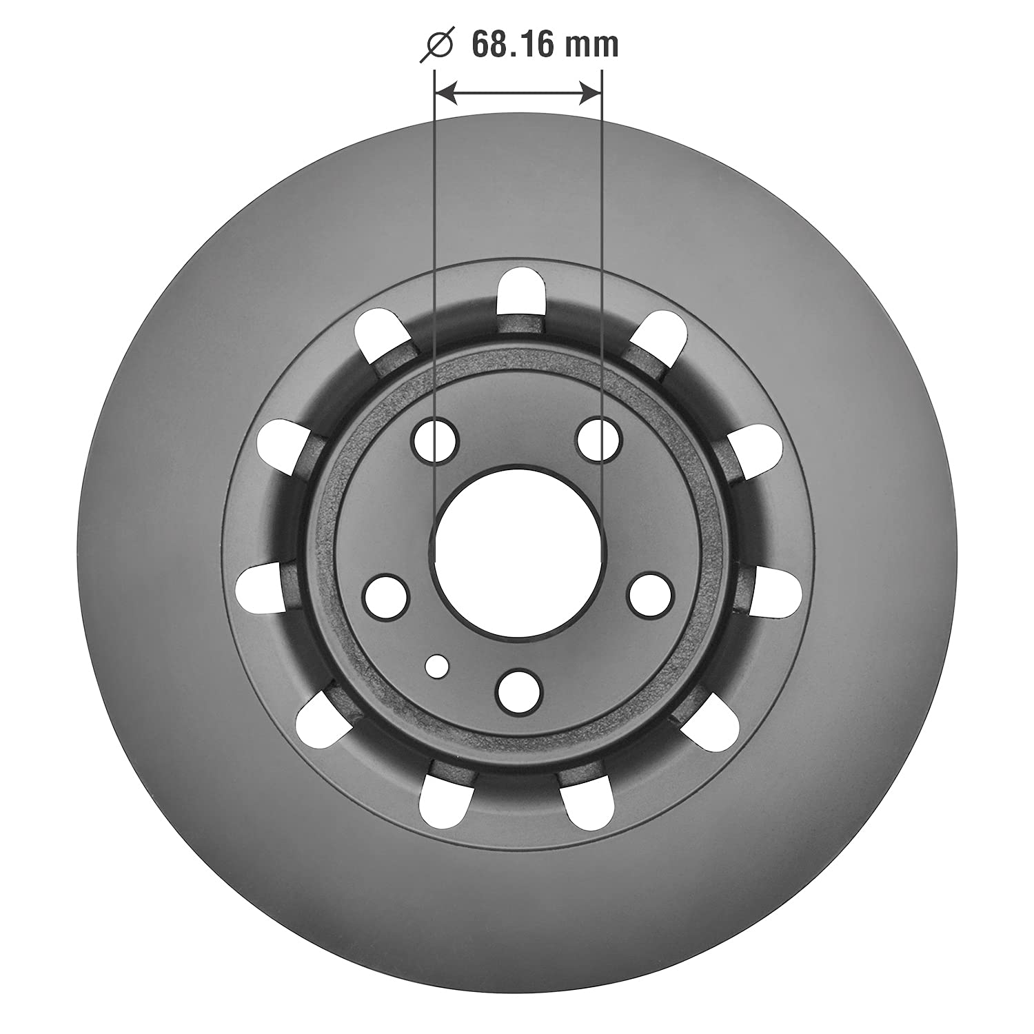 Goodyear 2142232GY Coated Front Brake Rotor - Compatible with Ford Explorer 2013-2017, Flex 2013-2016, Police Interceptor Sedan/Utility 2013-2016 | Durable Corrosion Protection | Perfect for Daily Commuting, City Driving & Police Fleet Maintenance