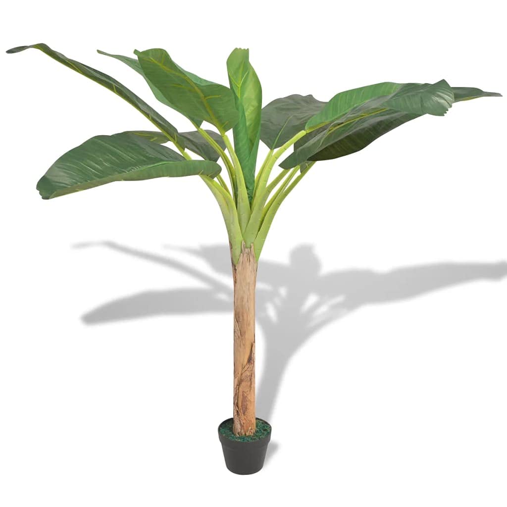 Estink Plastic Bonsai Artificial Banana Tree with Wooden Trunk - Realistic Indoor Plant Decor for Living Room, Office & Home Decor
