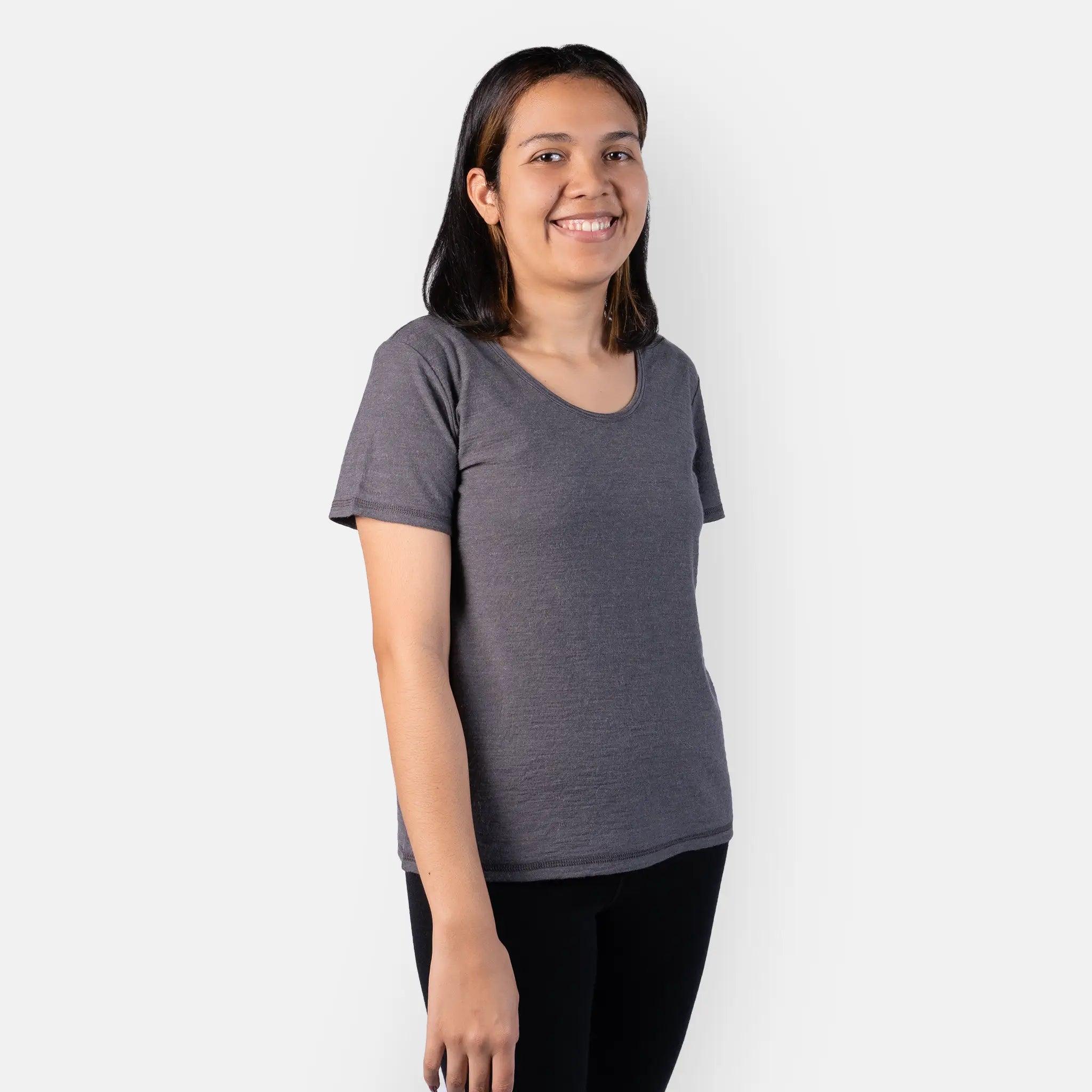 Women's Alpaca Wool Hiking T-Shirt - 160 Ultralight & Relaxed Fit for Outdoor Adventures & Travel