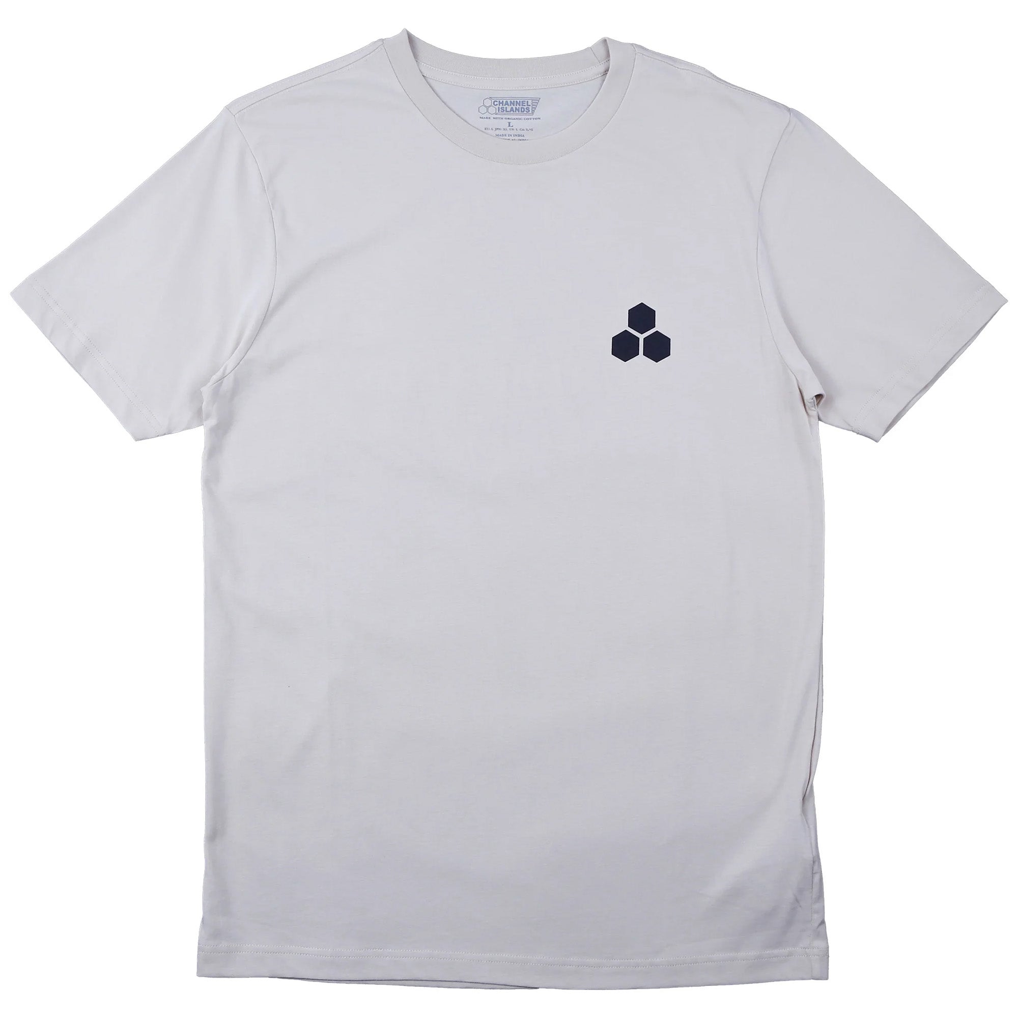 Premium Channel Islands Men's Short Sleeve T-Shirt - Soft Cotton Crew Neck Tee in Cloud & Charcoal Colors | Casual Wear, Beach Outfit, Summer Fashion