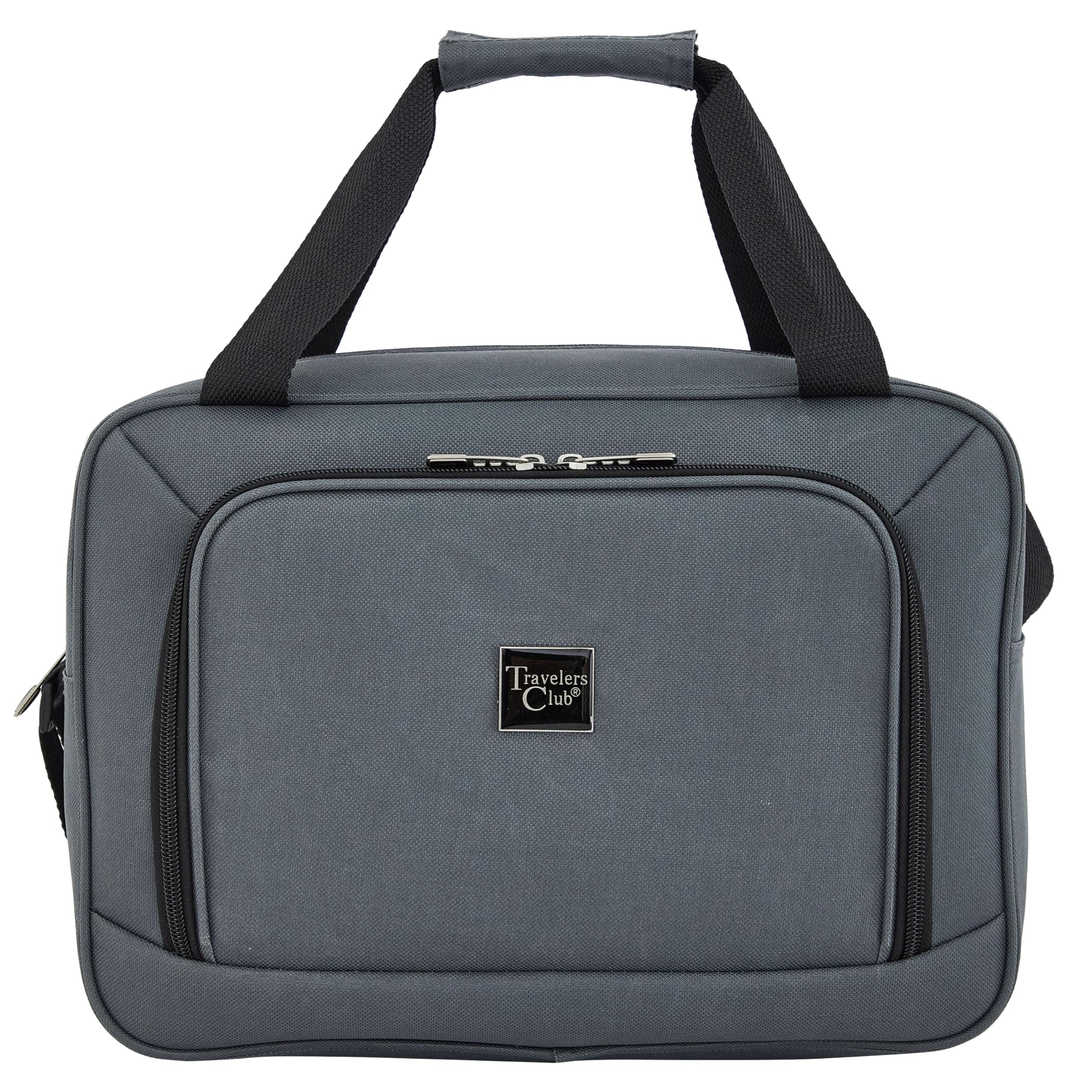 Travelers Club Midtown Hardside Luggage 4-Piece Set - Durable Spinner Suitcase with TSA Lock, Lightweight Carry On & Checked Bags for Air Travel (Slate Color) - Perfect for Family Vacations, Business Trips & International Adventures