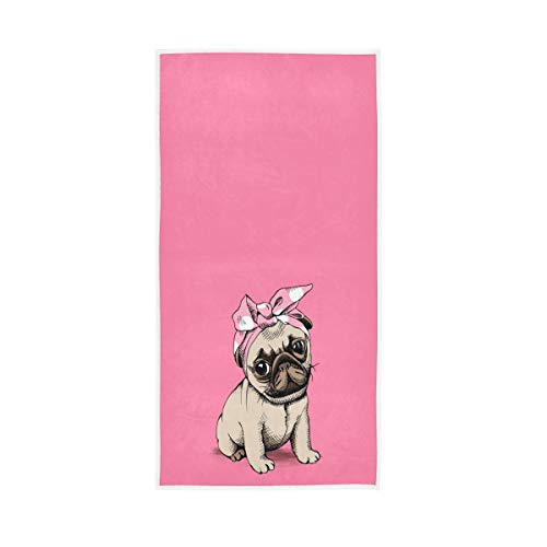 Pink Headband Pug