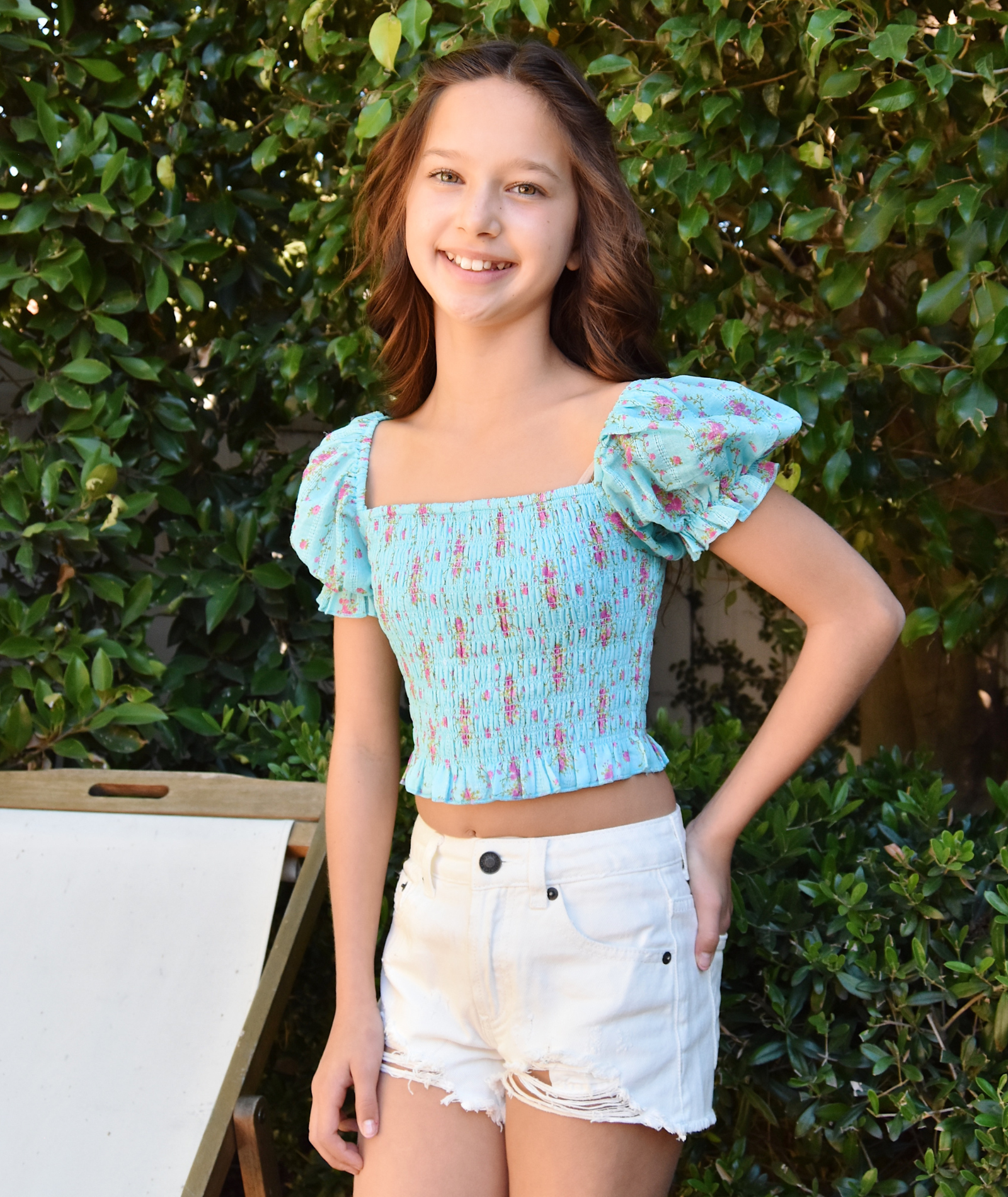 Katie J NYC Girls Malibu White Denim Shorts - Stylish Summer Outfit for Beach, Vacation & Casual Wear