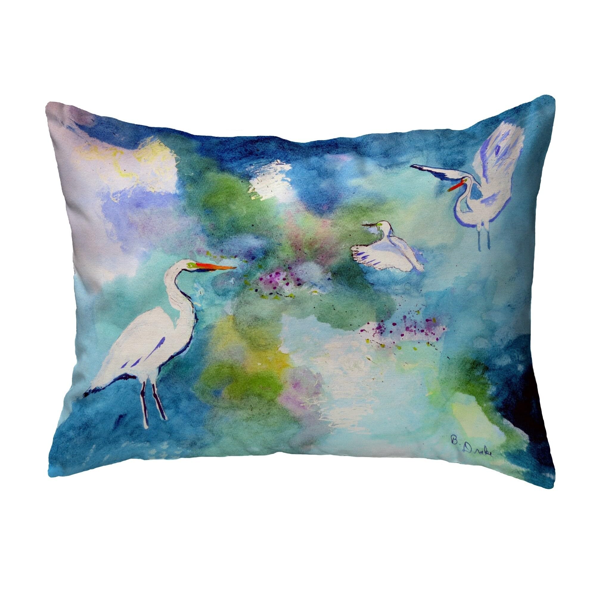 Betsy Drake KS1047 Decorative Throw Pillow - 11x14 Inches, Multi-Color - Perfect for Sofa, Bed & Home Decor