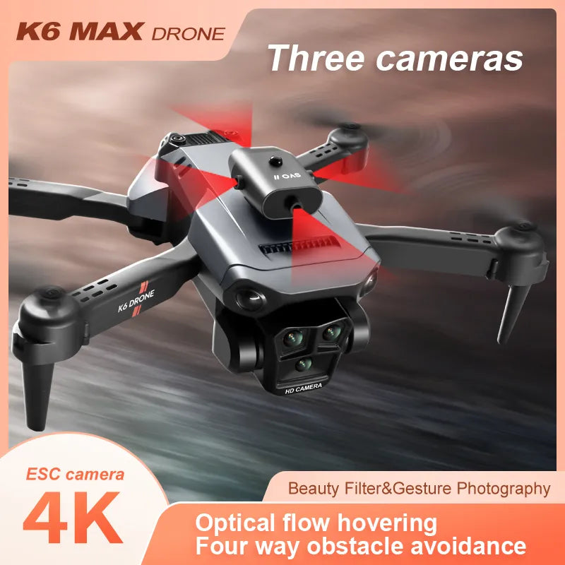 4K Mini Drone with 3 Cameras - Professional HD Aerial Photography Drone with Wide Angle Lens for Travel, Vlogging & Outdoor Adventures