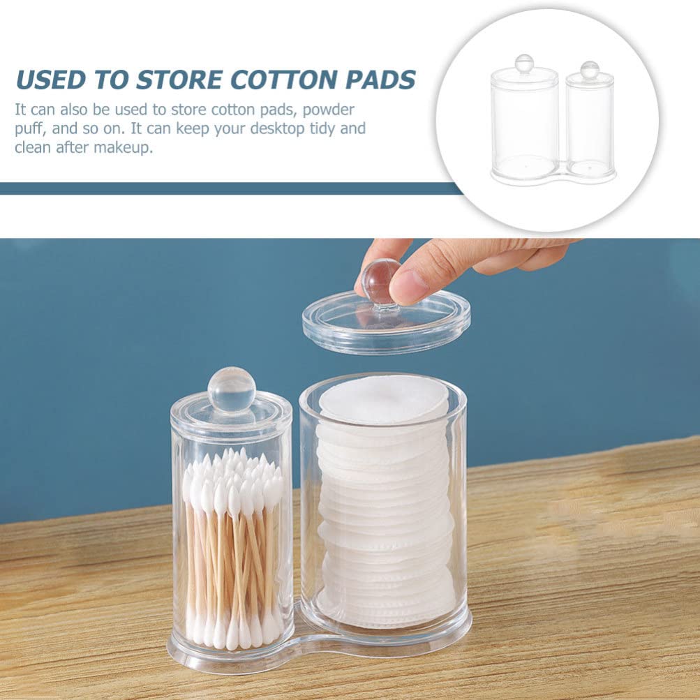 Cabilock Cotton Swab & Makeup Organizer Box - Storage Container for Cotton Balls, Pads & Beauty Supplies | Perfect for Bathroom Counter, Vanity & Travel