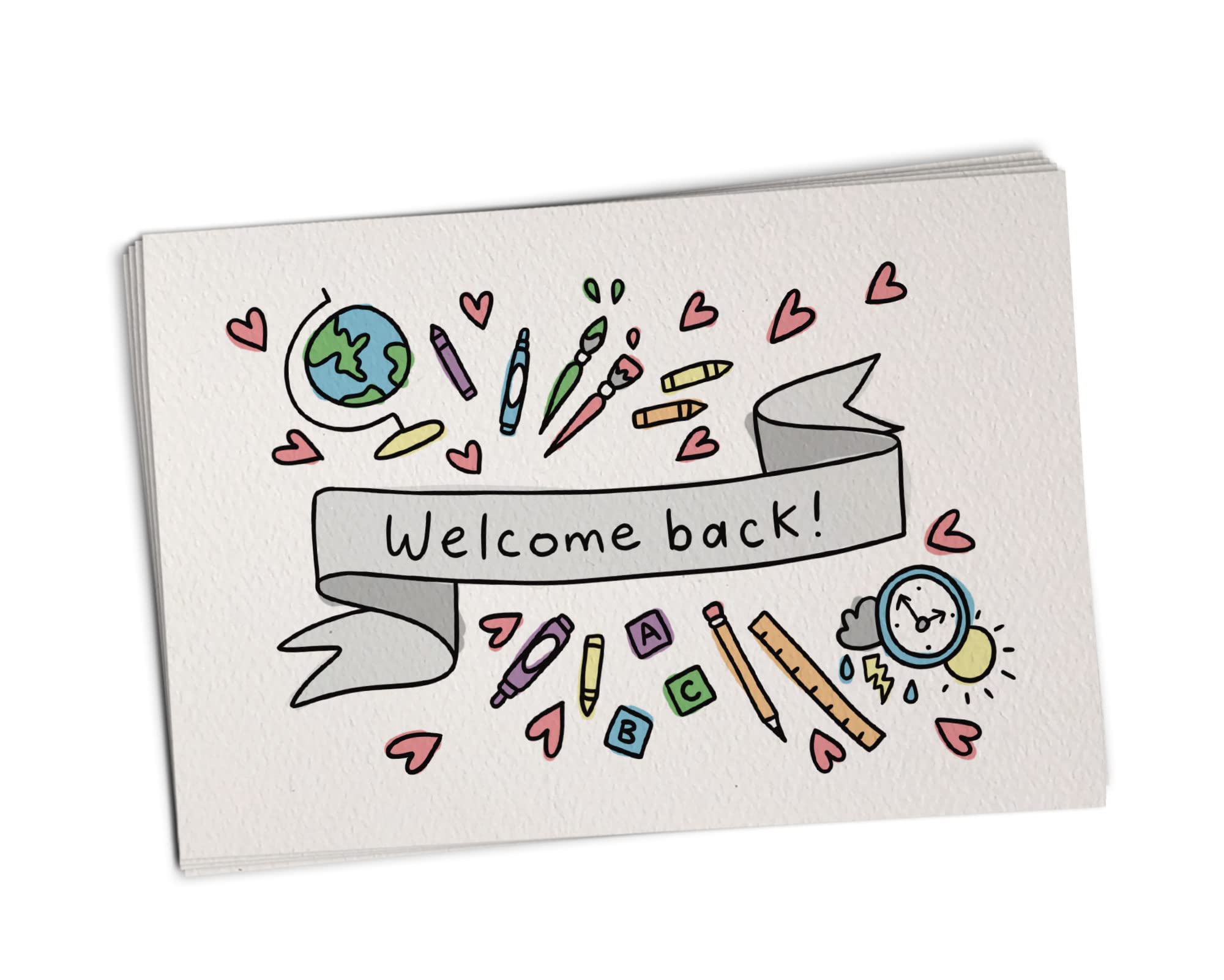 Sugartown Greetings Back to School Postcards for Teachers - 48 Pack Classroom Welcome Cards | Perfect for First Day of School, Teacher-Student Communication & Classroom Activities