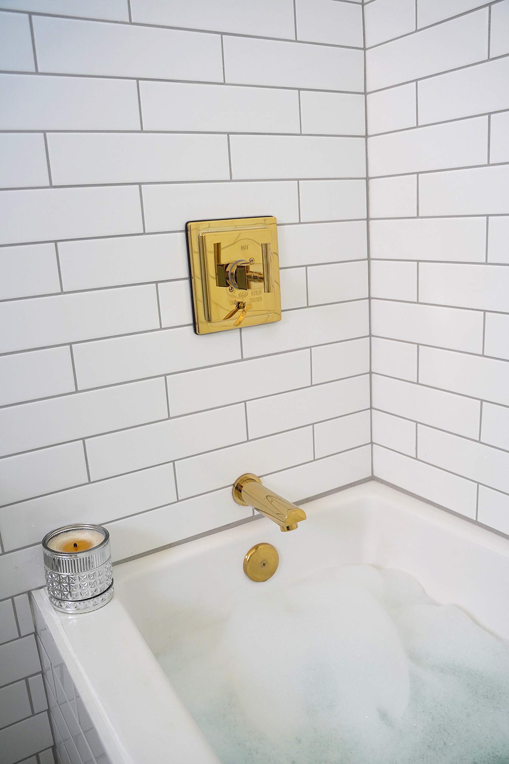 Kingston Brass KB86520CQL Claremont 6-Inch Tub and Shower Faucet in Polished Brass - Perfect for Bathroom Renovation & Luxury Spa Experience