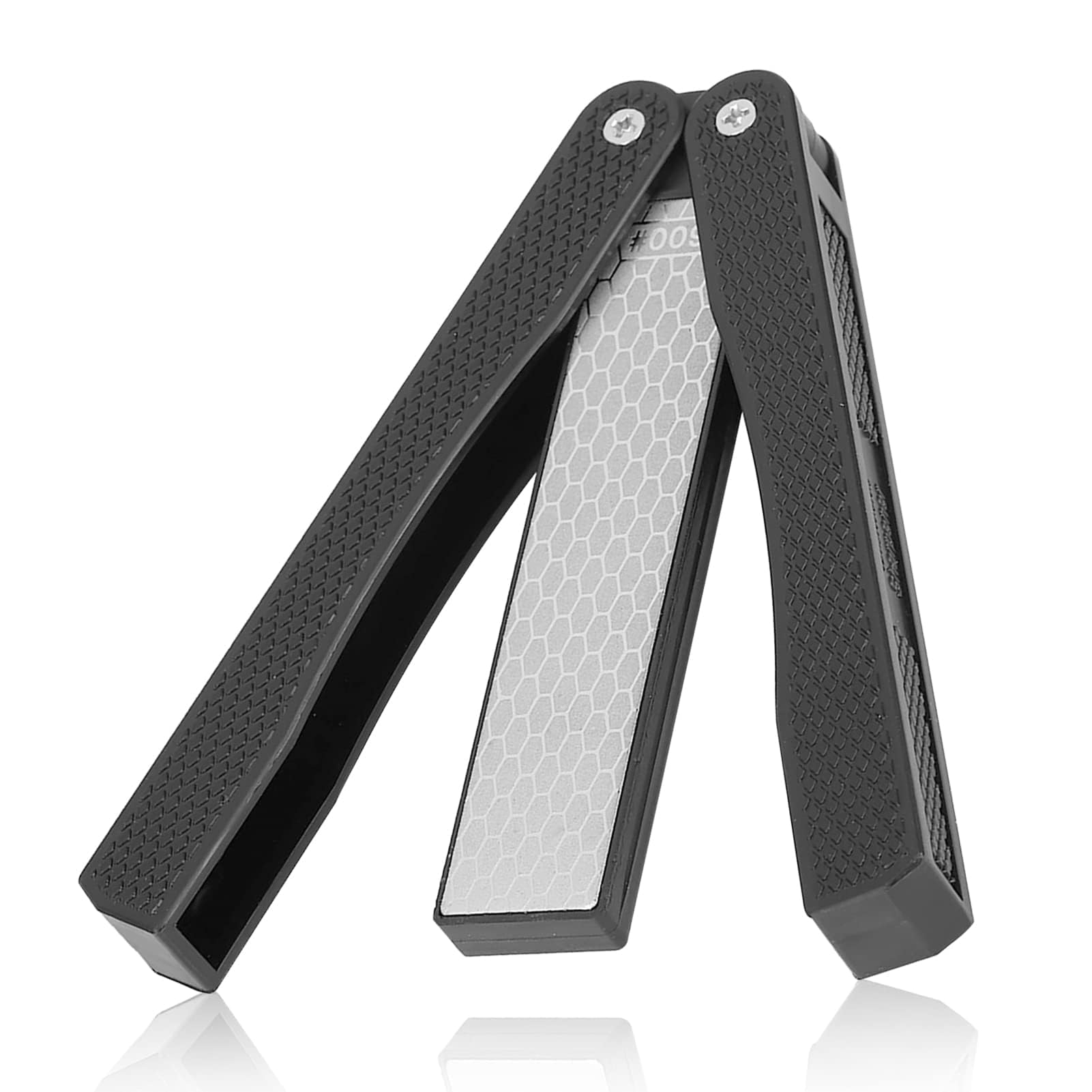 400/600 Grit Folding Diamond Knife Sharpener - Portable for Camping & Kitchen