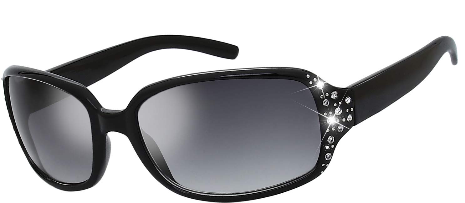Trendy Polarized Women's Rhinestone Sunglasses - Classic Fashion Sunglasses for Women with Exquisite Packaging - Perfect for Beach, Driving & Outdoor Activities