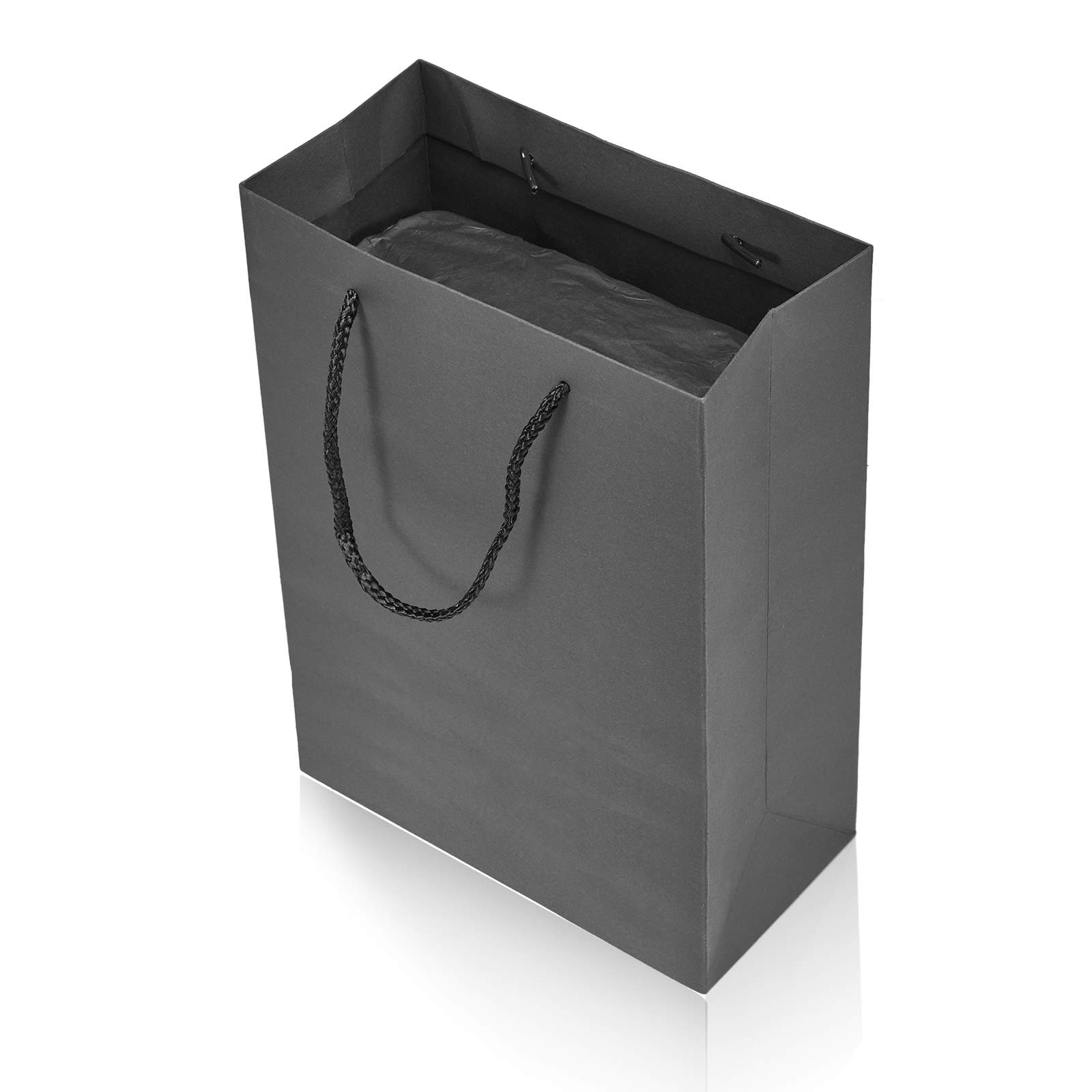Outus 24-Pack Black Kraft Gift Bags with Paper - 4 Sizes (6-13