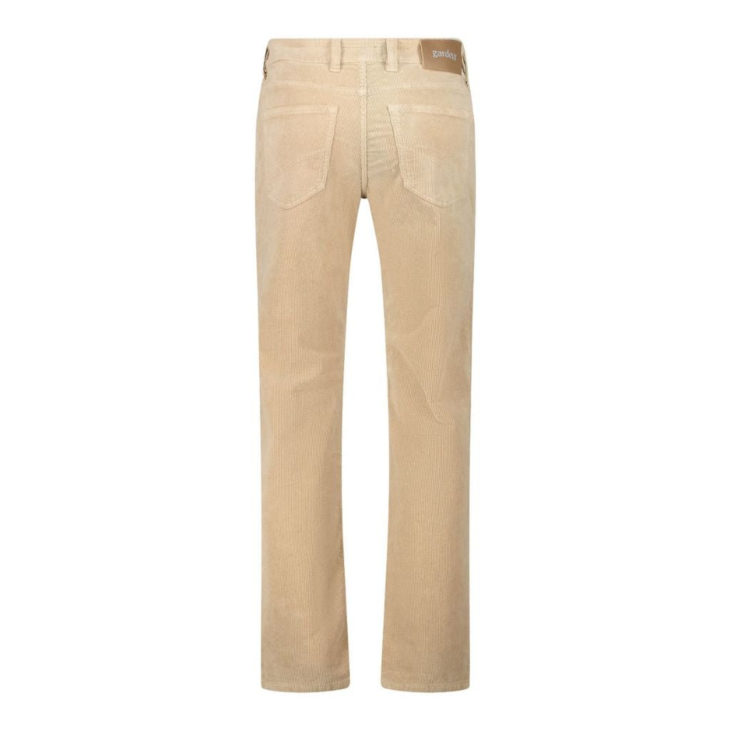 GARDEUR Bill 3 Corduroy Chino Pants for Men - Comfortable Slim Fit Casual Trousers in Ecru | Perfect for Office, Travel & Everyday Wear
