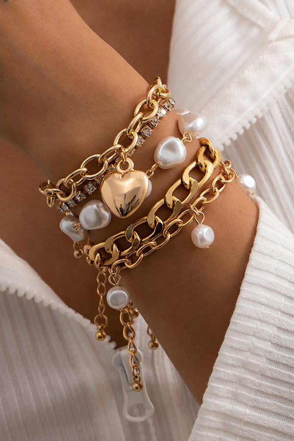 Vintage Baroque Pearl Bracelet - Unique Shaped Imitation Pearls for Women, Elegant Jewelry Gift for Parties, Weddings & Special Occasions