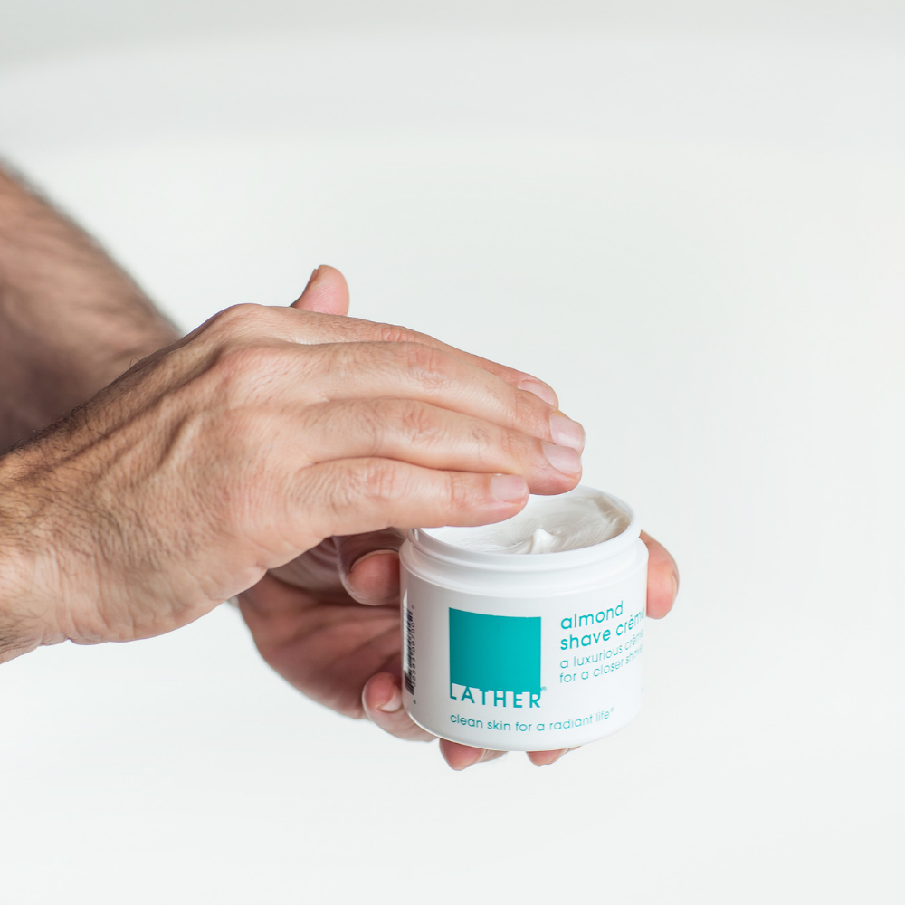 Premium Almond Shave Cream for Men - Natural Moisturizing & Soothing Shaving Cream for Sensitive Skin - Perfect for Daily Shaving Routine & Travel Grooming Kit