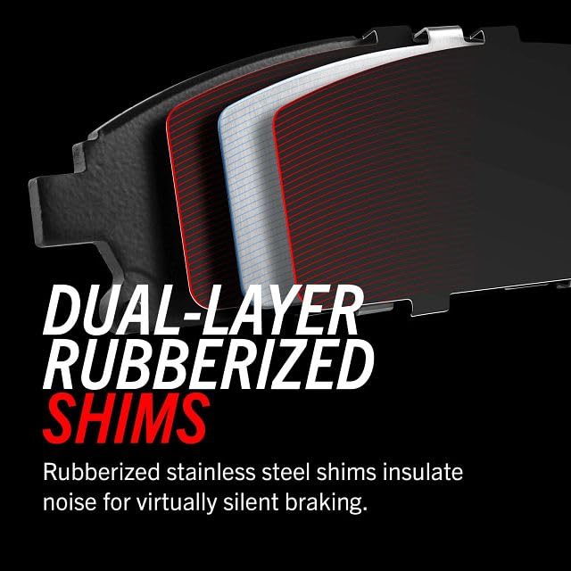 Power Stop Z23-1741 Front Z23 Evolution Sport Carbon Fiber Infused Ceramic Brake Pads with Hardware Kit - High Performance Braking for Cars, Trucks & SUVs - Perfect for Daily Driving & Track Use