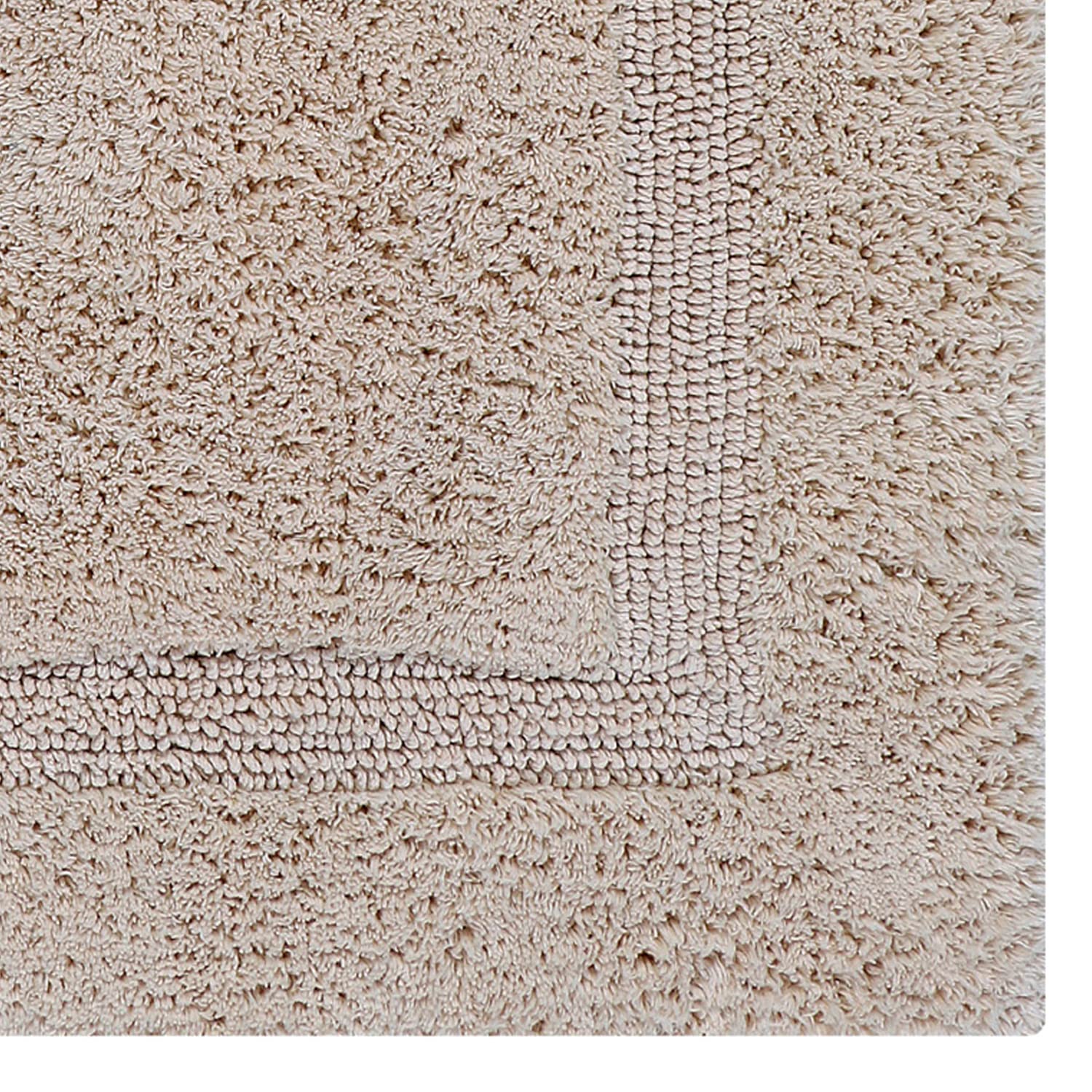 Better Trends 2-Piece Reversible Bathroom Rugs Set - Super Soft & Absorbent for Shower, Tub & Laundry Room
