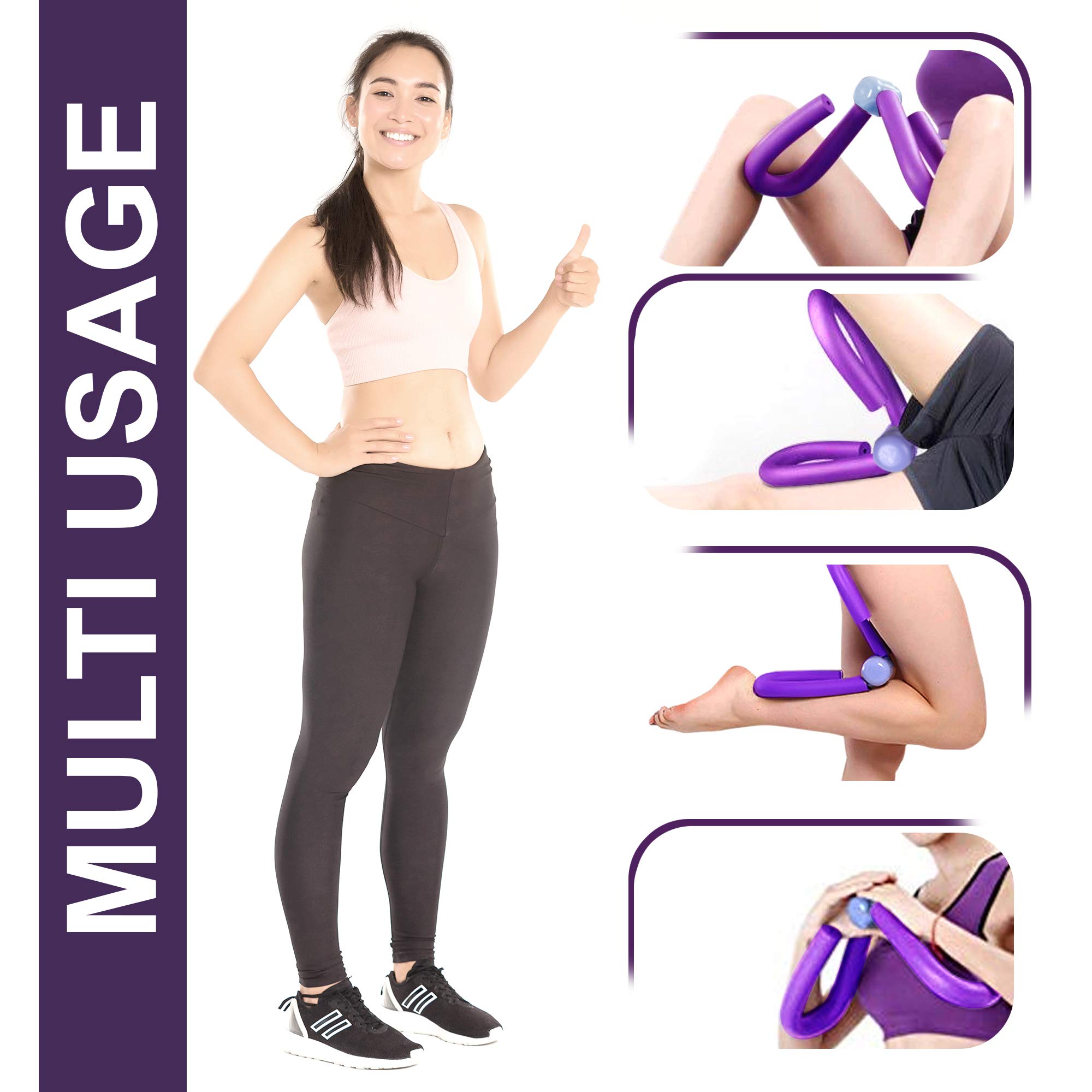 Thigh Master & Abs Toner - Home Gym Equipment for Legs, Arms & Weight Loss - Purple (Perfect for Home Workouts)