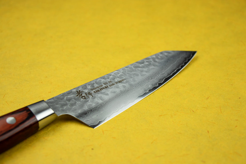 Premium Sakai Takayuki VG10 33-Layer Damascus Steel Kengata Santoku Knife 160mm - Japanese Chef Knife for Slicing, Dicing & Chopping - Perfect for Home Cooks & Professional Kitchens