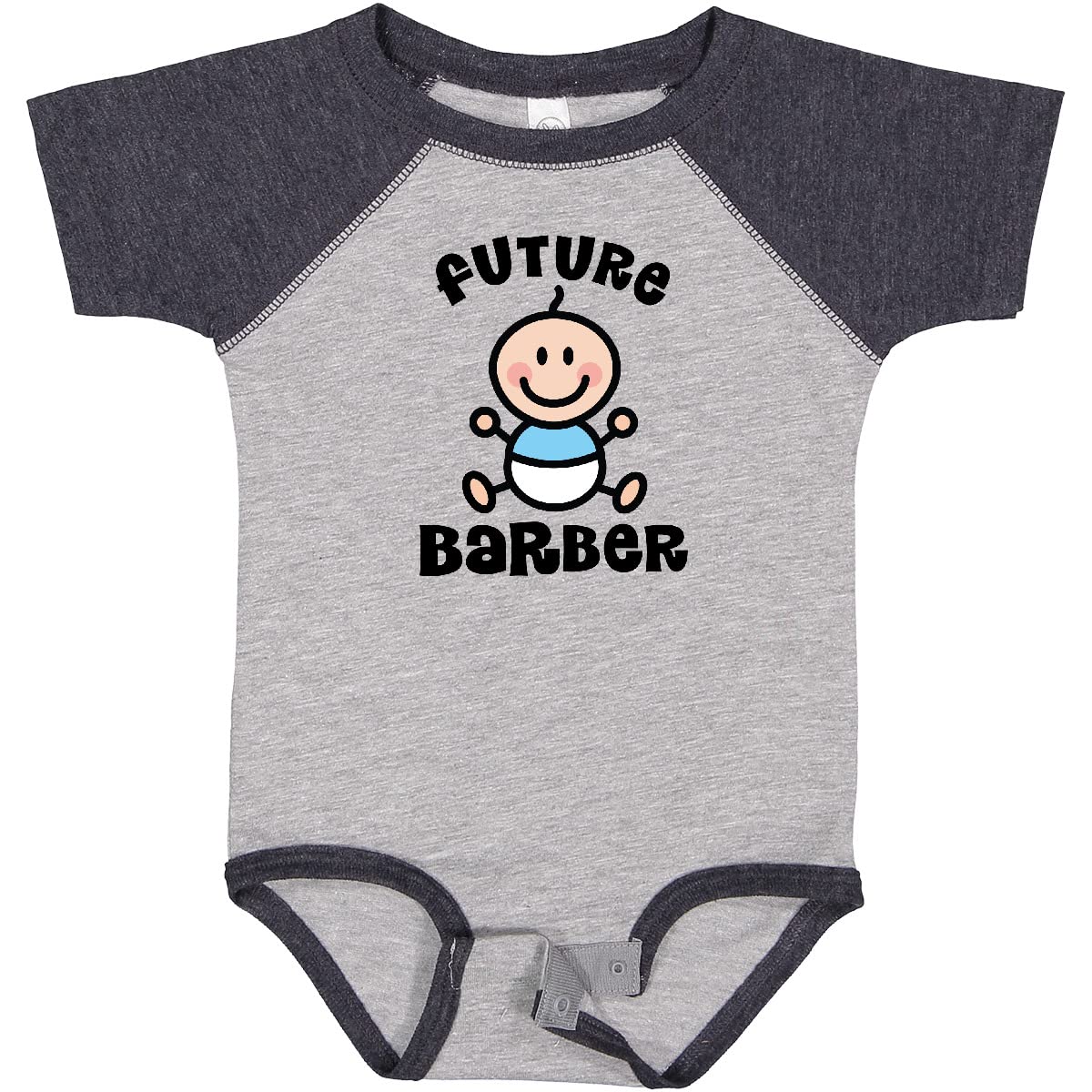 Inktastic Future Barber in Training Baby Boy Gift - Cute Barber-Themed Baby Bodysuit for Newborns & Infants | Perfect for Baby Showers, Birthdays & First Haircut Memories