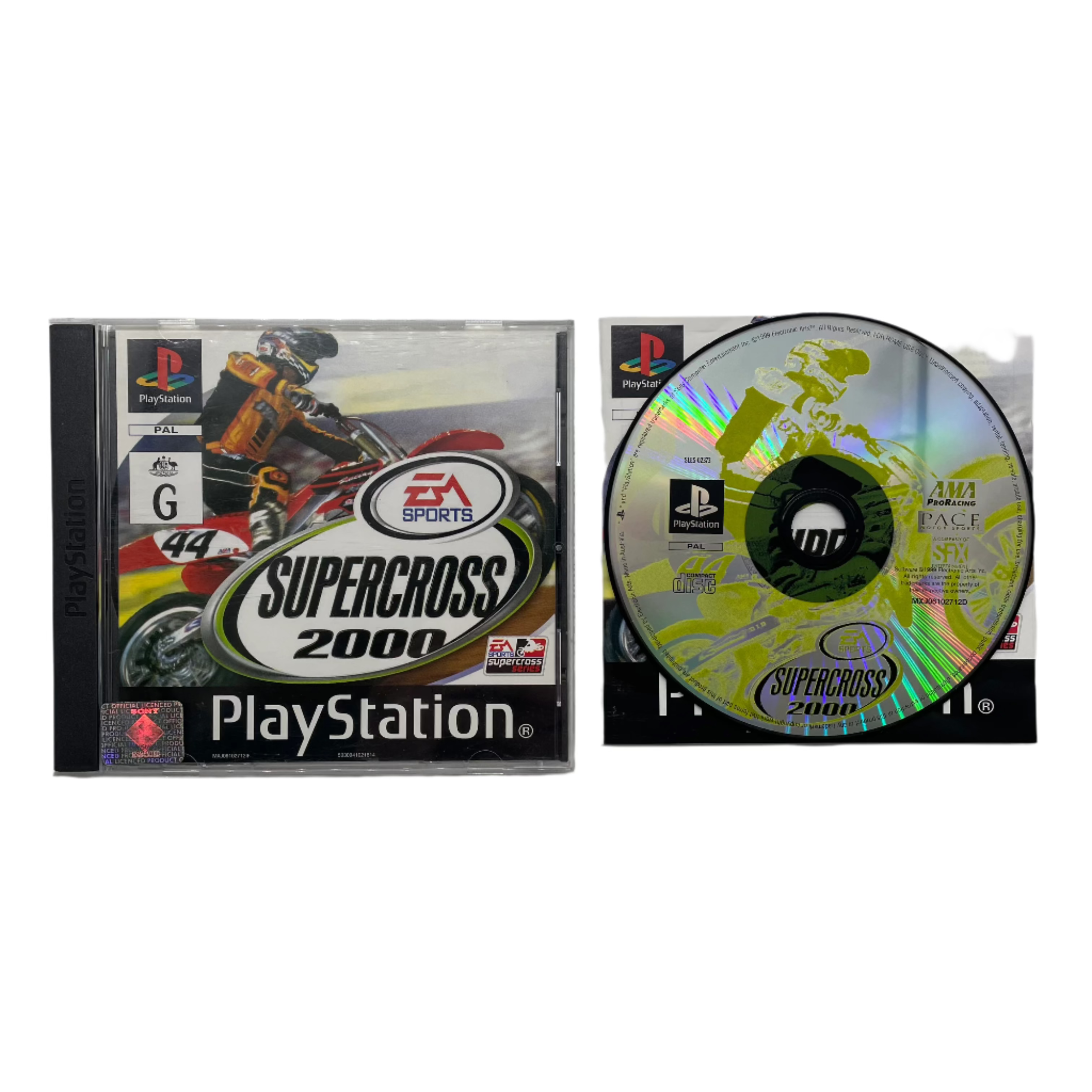 EA Sports Supercross 2000 - Classic PlayStation 1 (PS1) Racing Game with Original Manual - Perfect for Retro Gaming Collectors & Nostalgic PS1 Fans