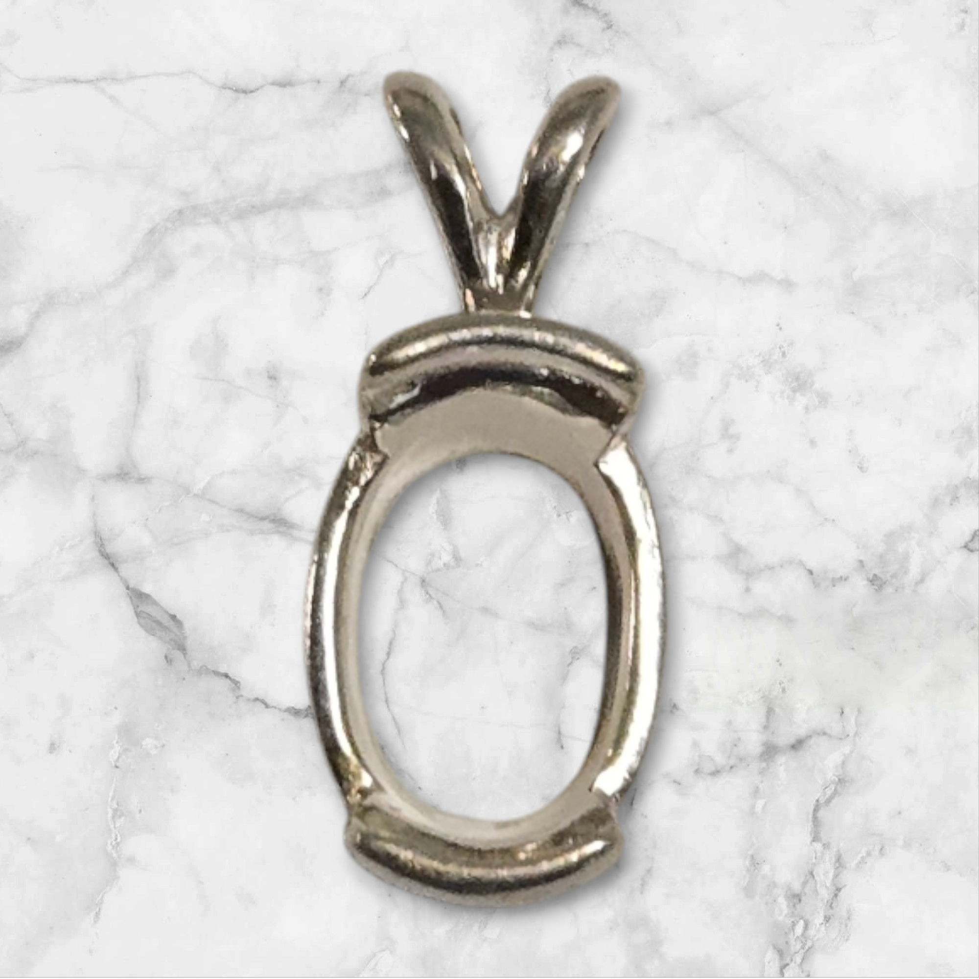 Premium 7x5mm & 10x8mm Oval Plate Pendant Settings - Solid Sterling Silver or 14K Gold - Handcrafted in USA - Perfect for Jewelry Making, Custom Necklaces & Gift Giving