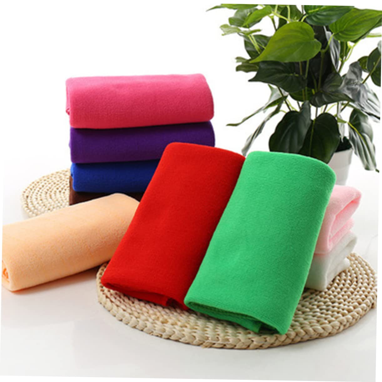 Milisten Lint-Free Microfiber Towels - Ultra Absorbent Dust-Grabbing Cleaning Cloths for Cars, Windows, and Household Cleaning