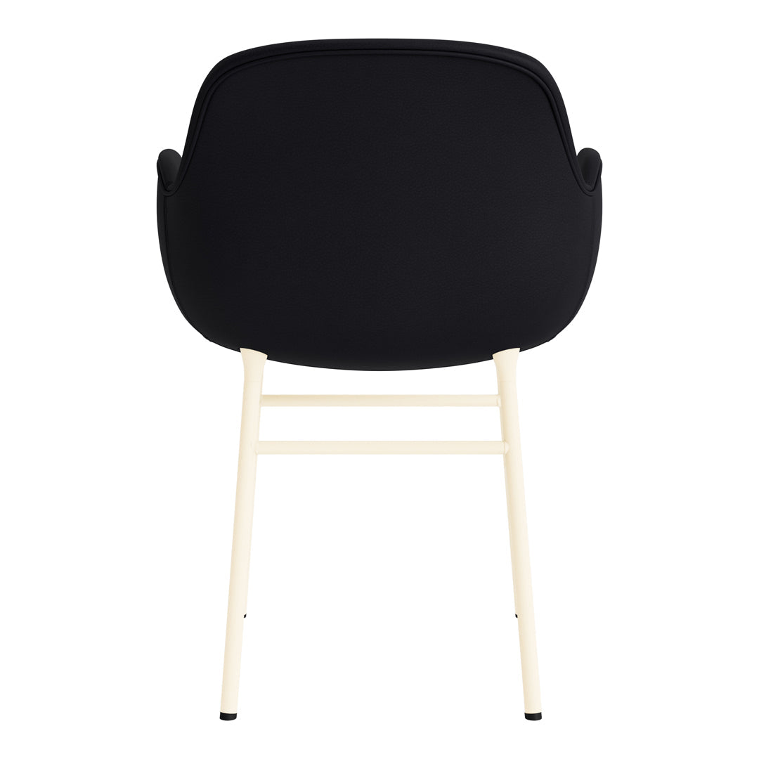 Modern Form Armchair with Sturdy Metal Legs & Soft Upholstery - Perfect for Living Room, Office, or Reading Nook