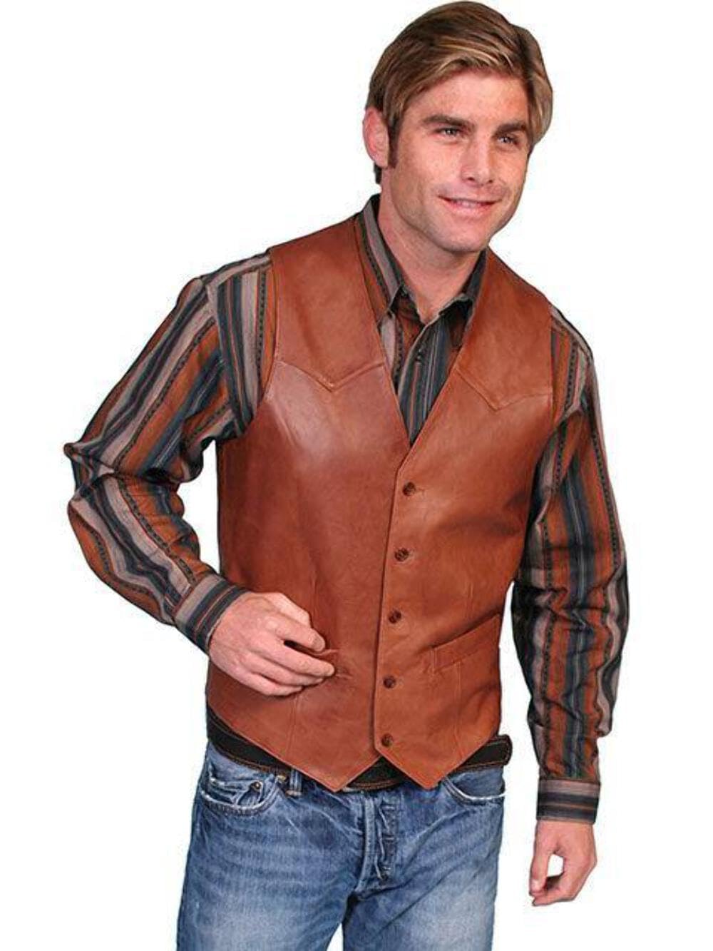 Scully Men's Western Vest - Classic Cowboy Style for Rodeo, Country Music & Outdoor Adventures - Durable & Stylish Western Wear for Men