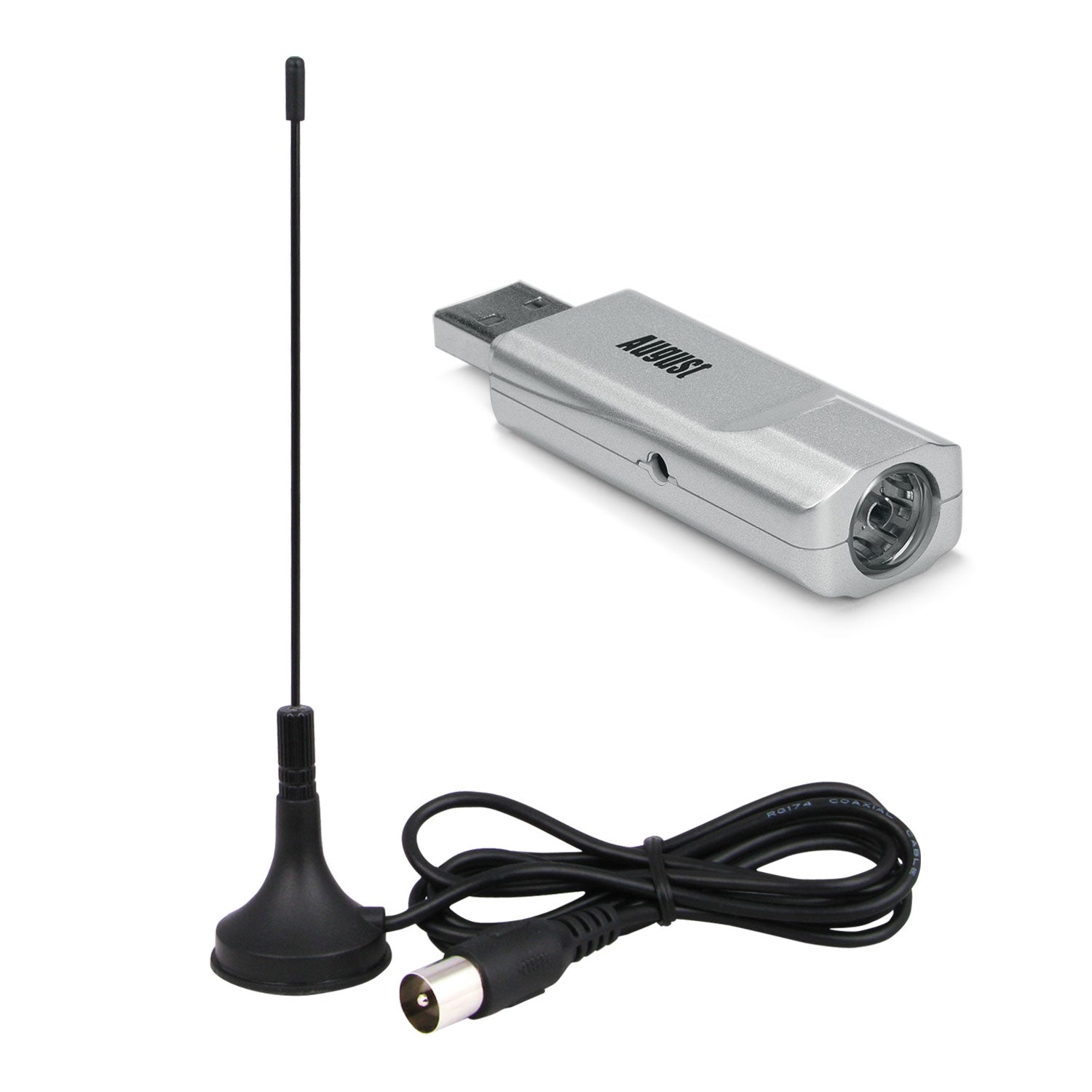 DVB-T2 USB TV Tuner for PC - Watch & Record Freeview HD Channels on Laptop - Live TV Streaming Device for Home, Office & Travel