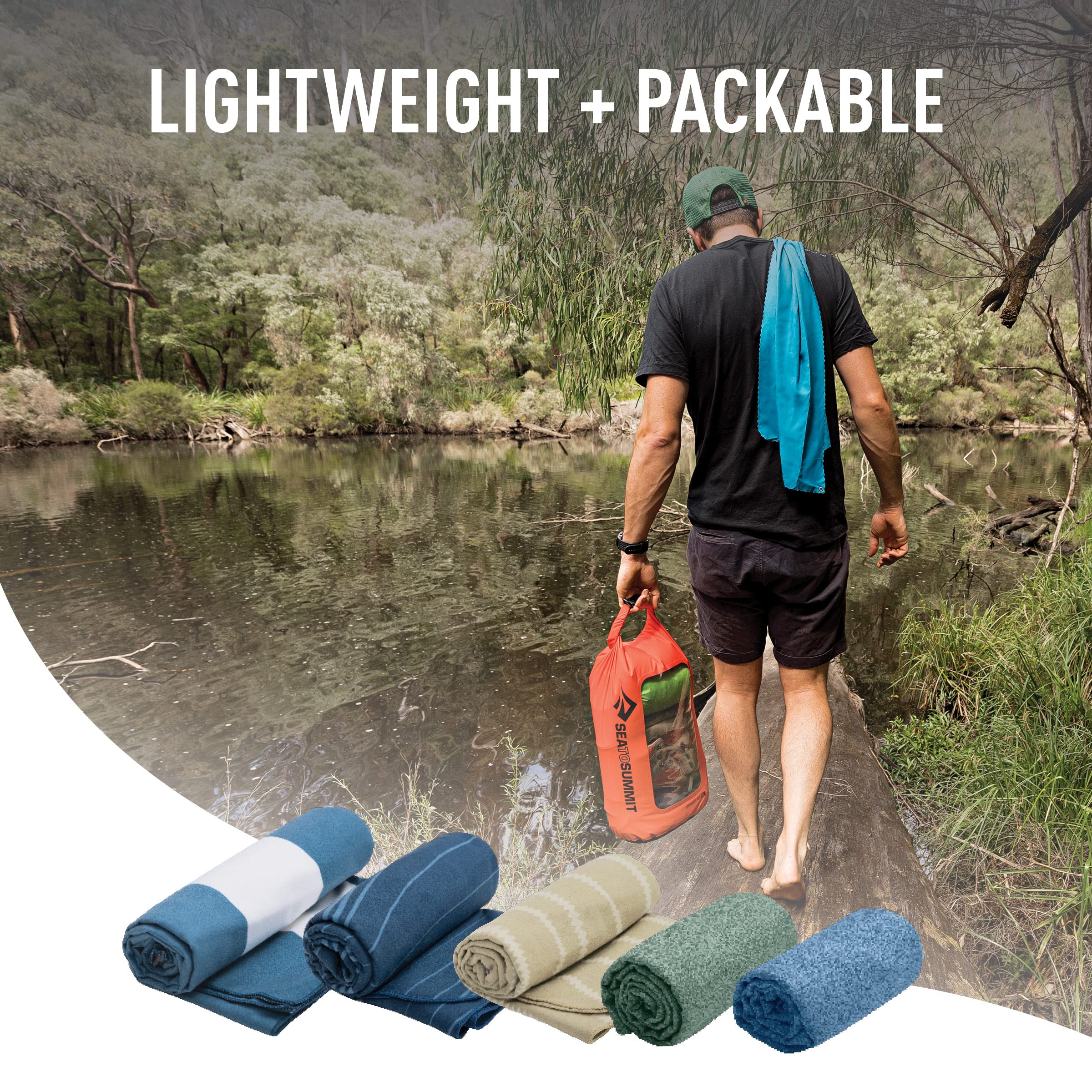 Sea to Summit Drylite Towel - Ultra Lightweight Quick Dry Camping & Travel Towel for Hiking, Backpacking, Beach & Gym - Compact Microfiber Towel for Outdoor Adventures