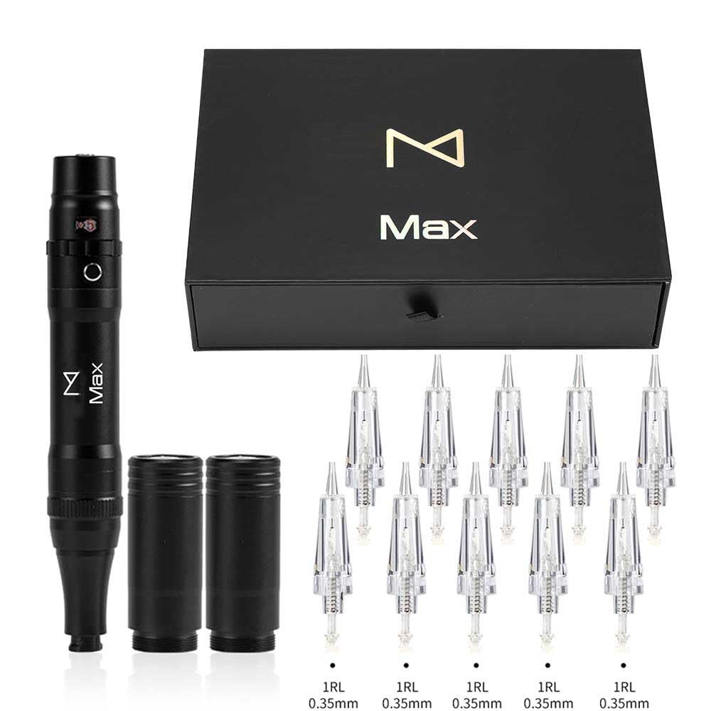 Professional Permanent Makeup Machine Kit - Wireless Microblading & Tattoo Machine for Eyebrows, Lips, Ombre Brows - Microshading Pen for Flawless Results (Black) | Perfect for Salon Artists & Home Beauty Treatments